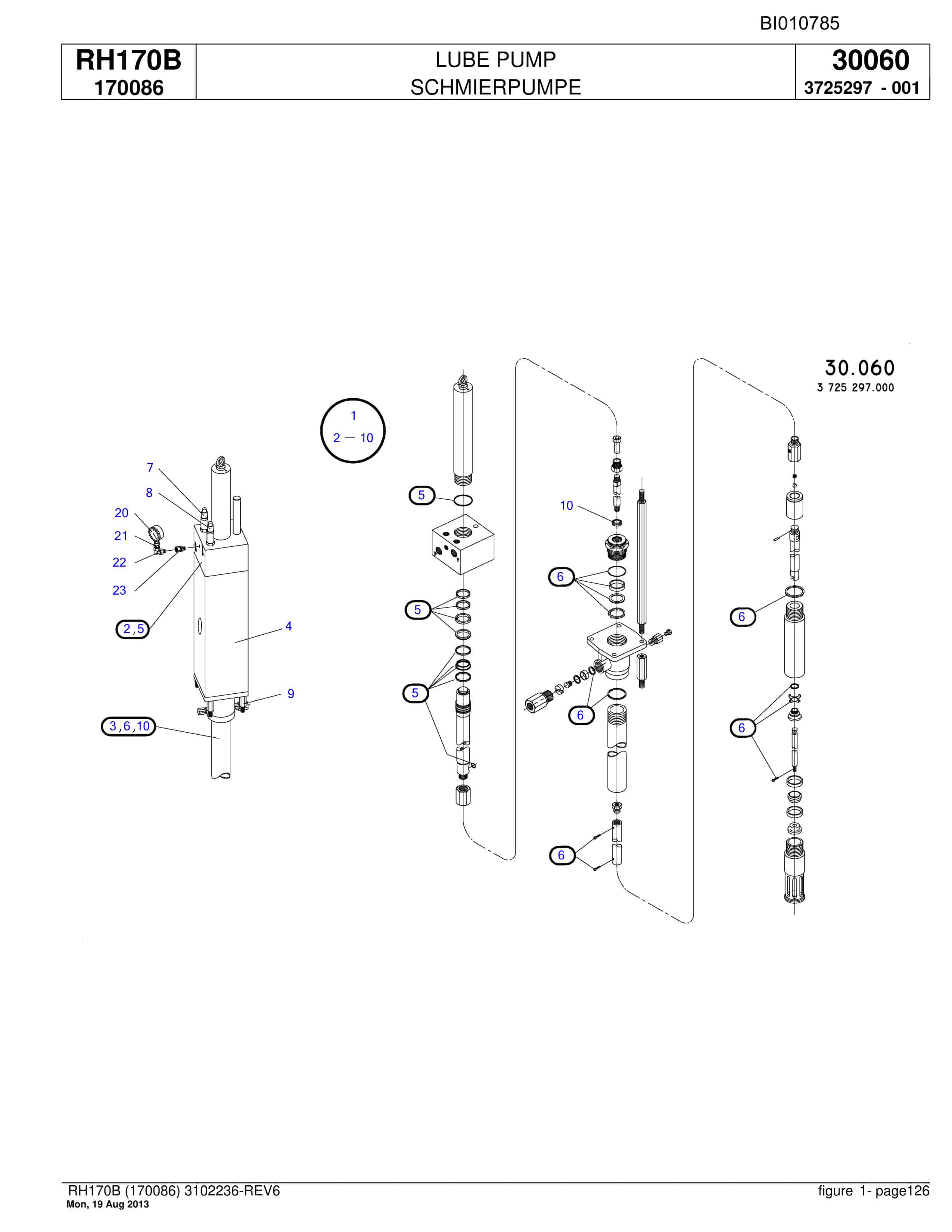 Bucyrus RH170B Parts Catalog BI010785-4