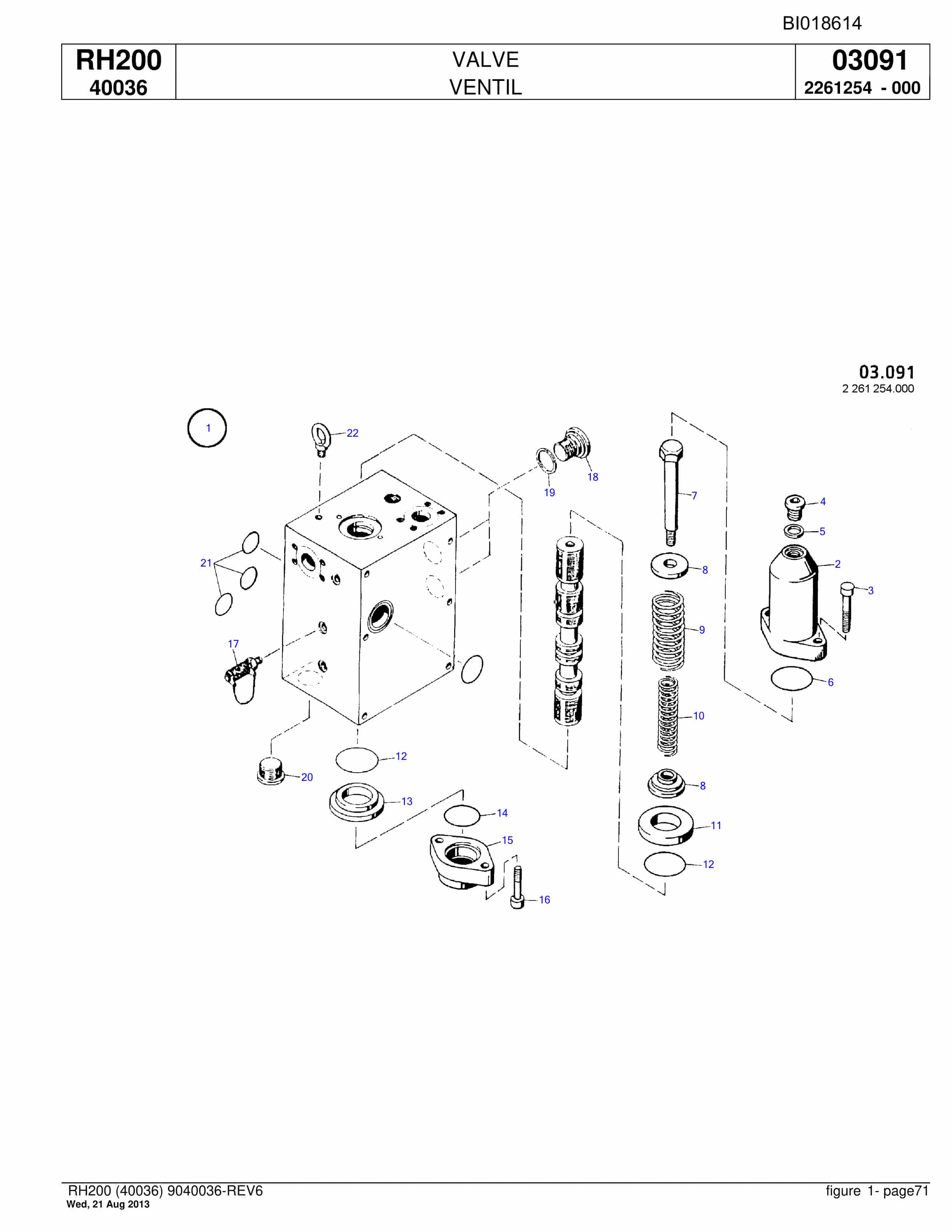 Bucyrus RH200 Hydraulic Excavator Parts Catalog BI018614-4