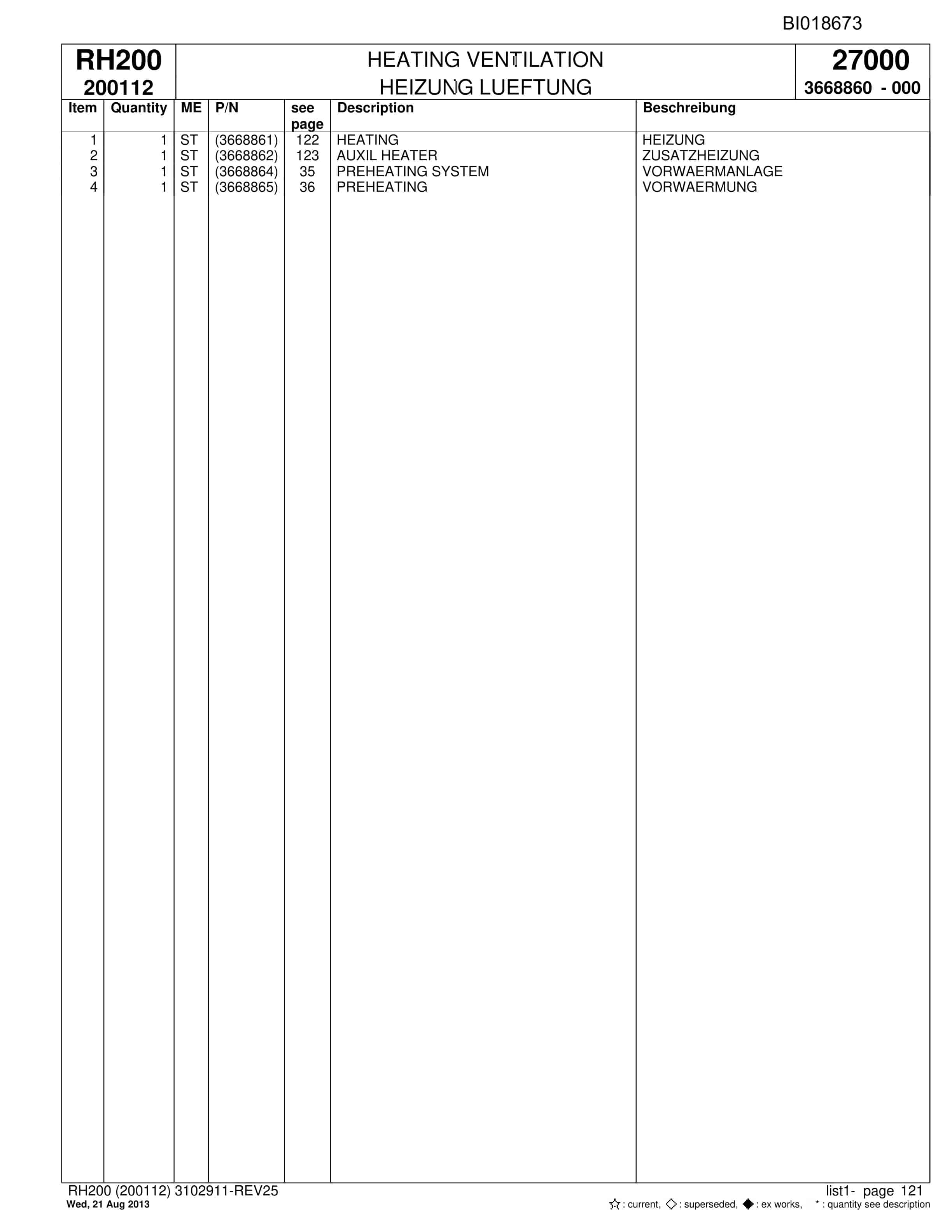 Bucyrus RH200 Hydraulic Excavator Parts Catalog BI018673-3