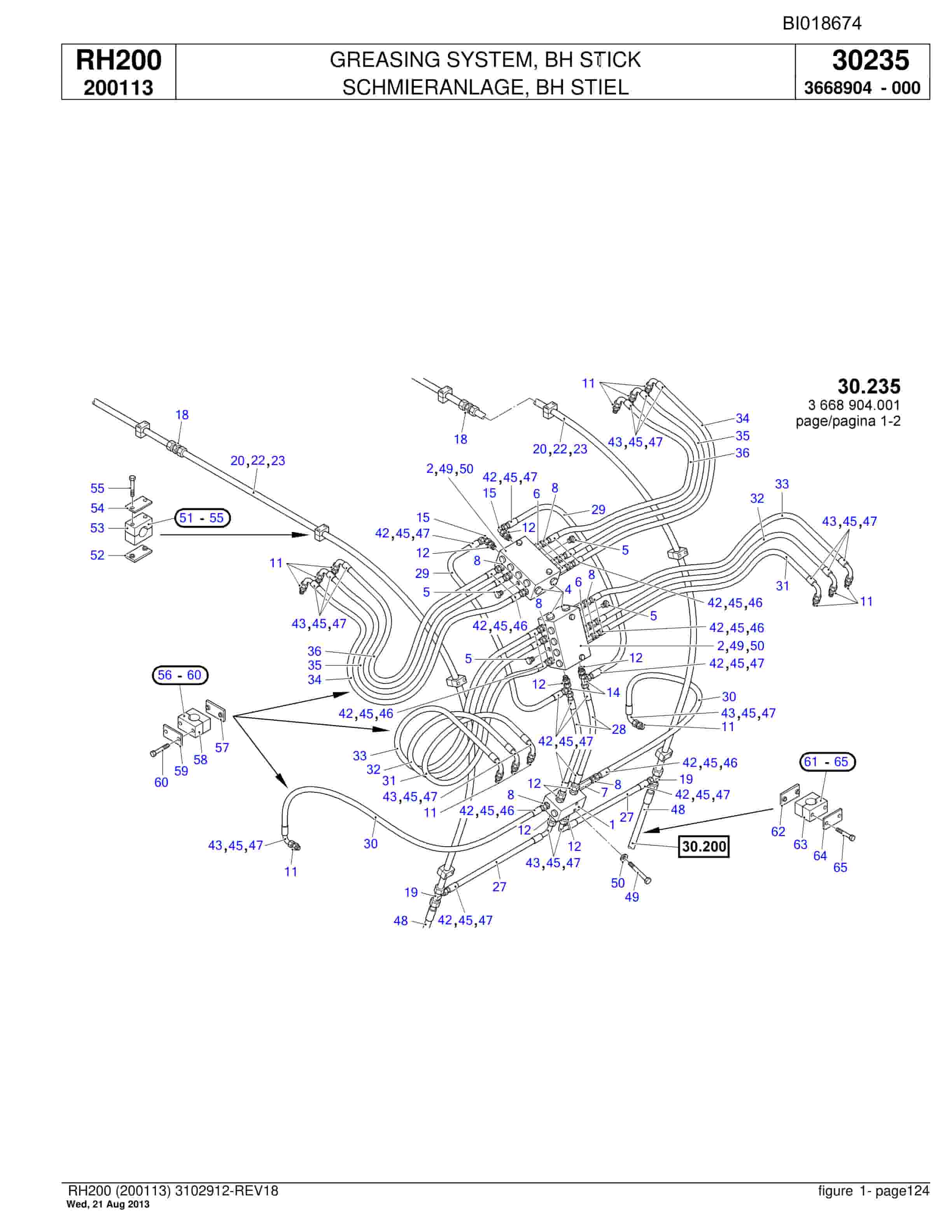 Bucyrus RH200 Hydraulic Excavator Parts Catalog BI018674-4