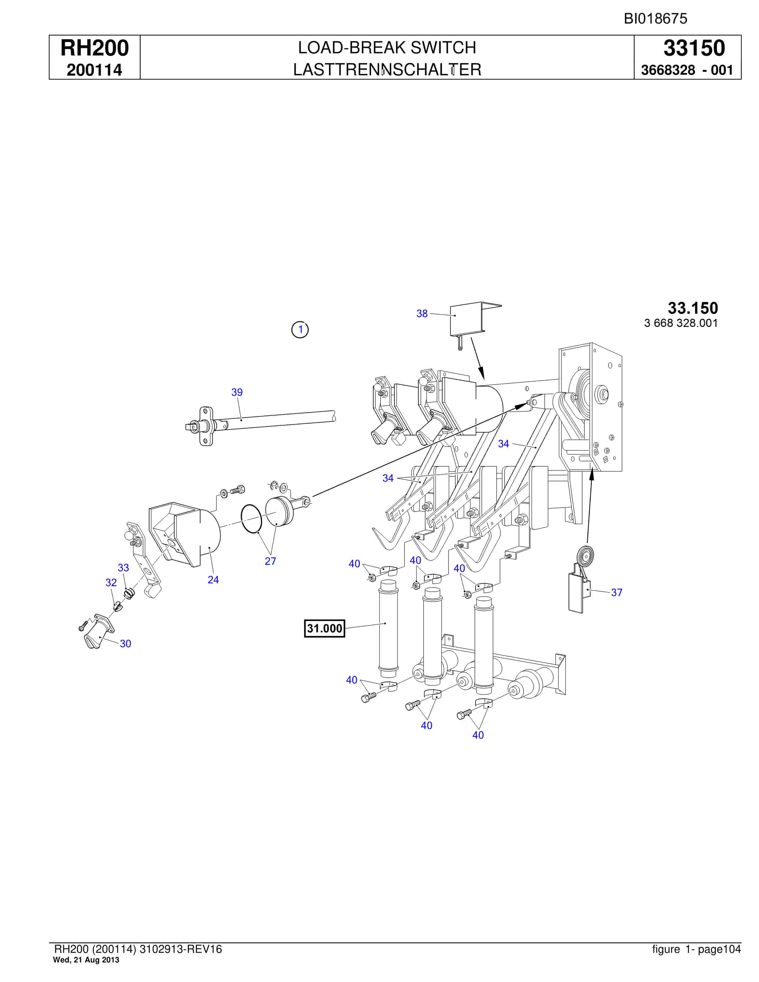 Bucyrus RH200 Hydraulic Excavator Parts Catalog BI018675-5