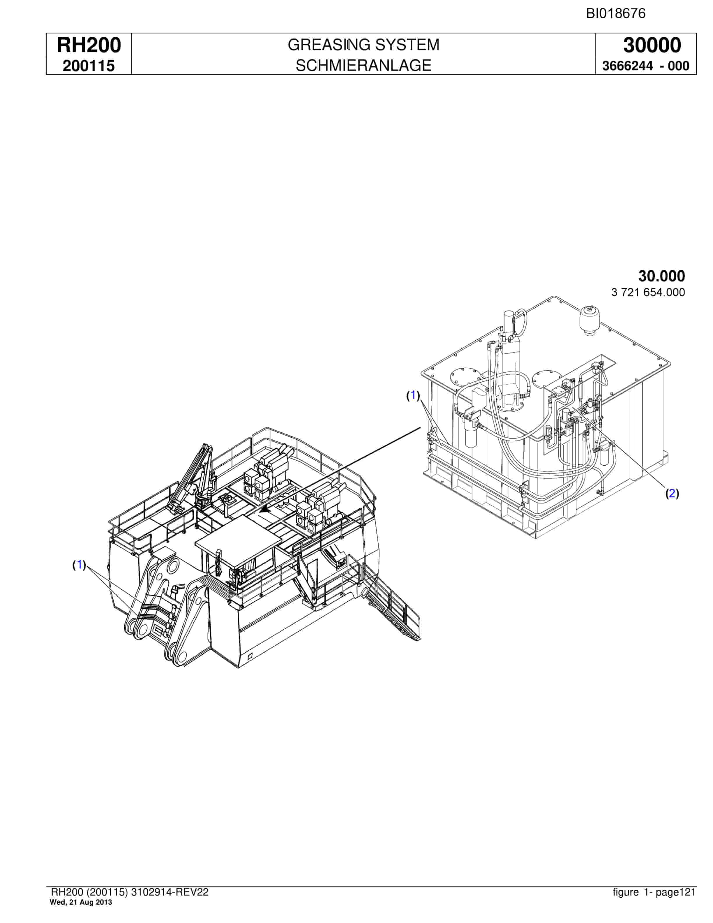 Bucyrus RH200 Hydraulic Excavator Parts Catalog BI018676-4