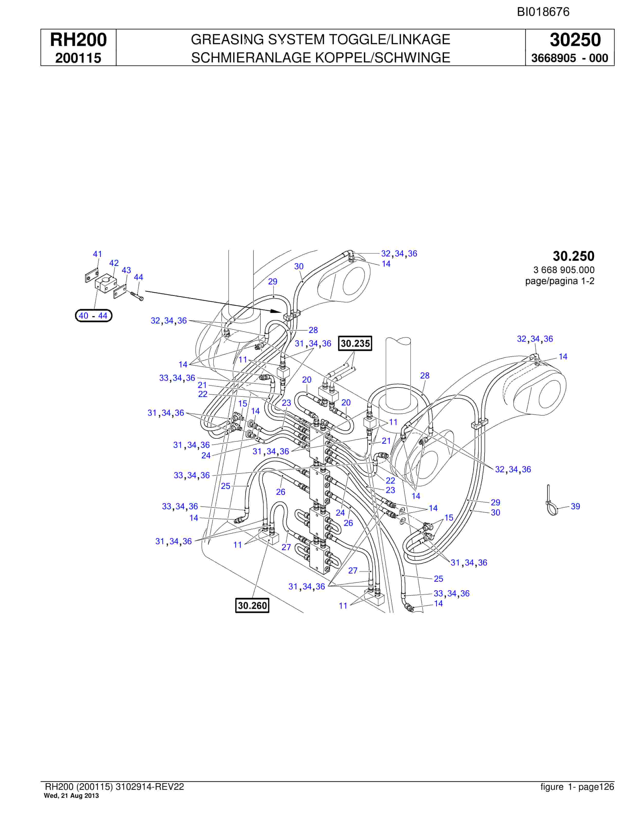 Bucyrus RH200 Hydraulic Excavator Parts Catalog BI018676-5