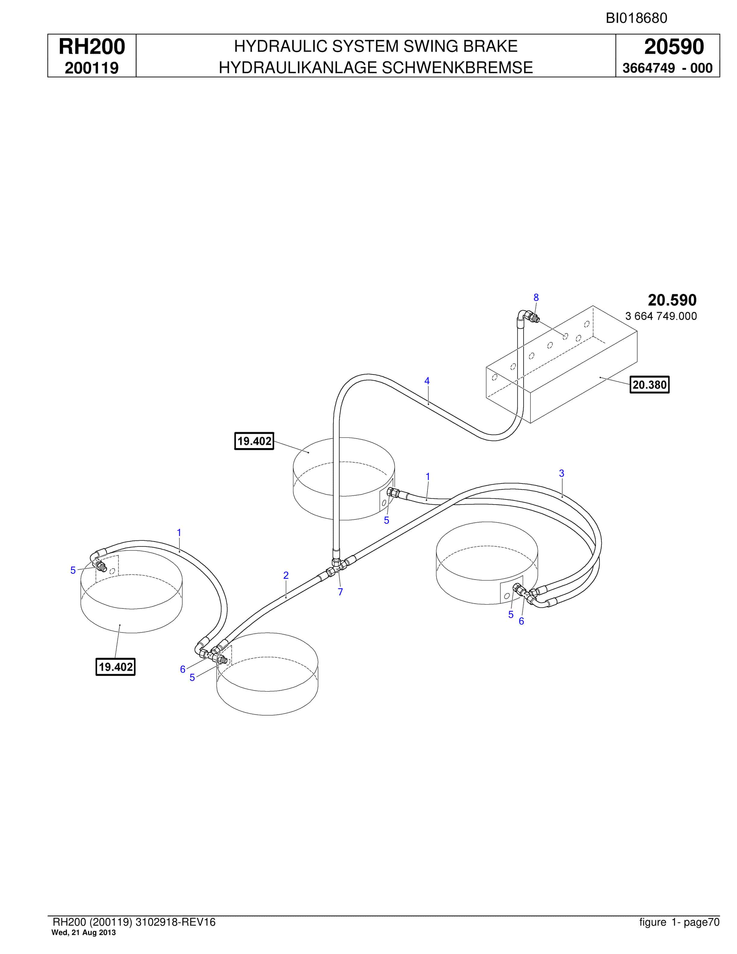 Bucyrus RH200 Hydraulic Excavator Parts Catalog BI018680-2