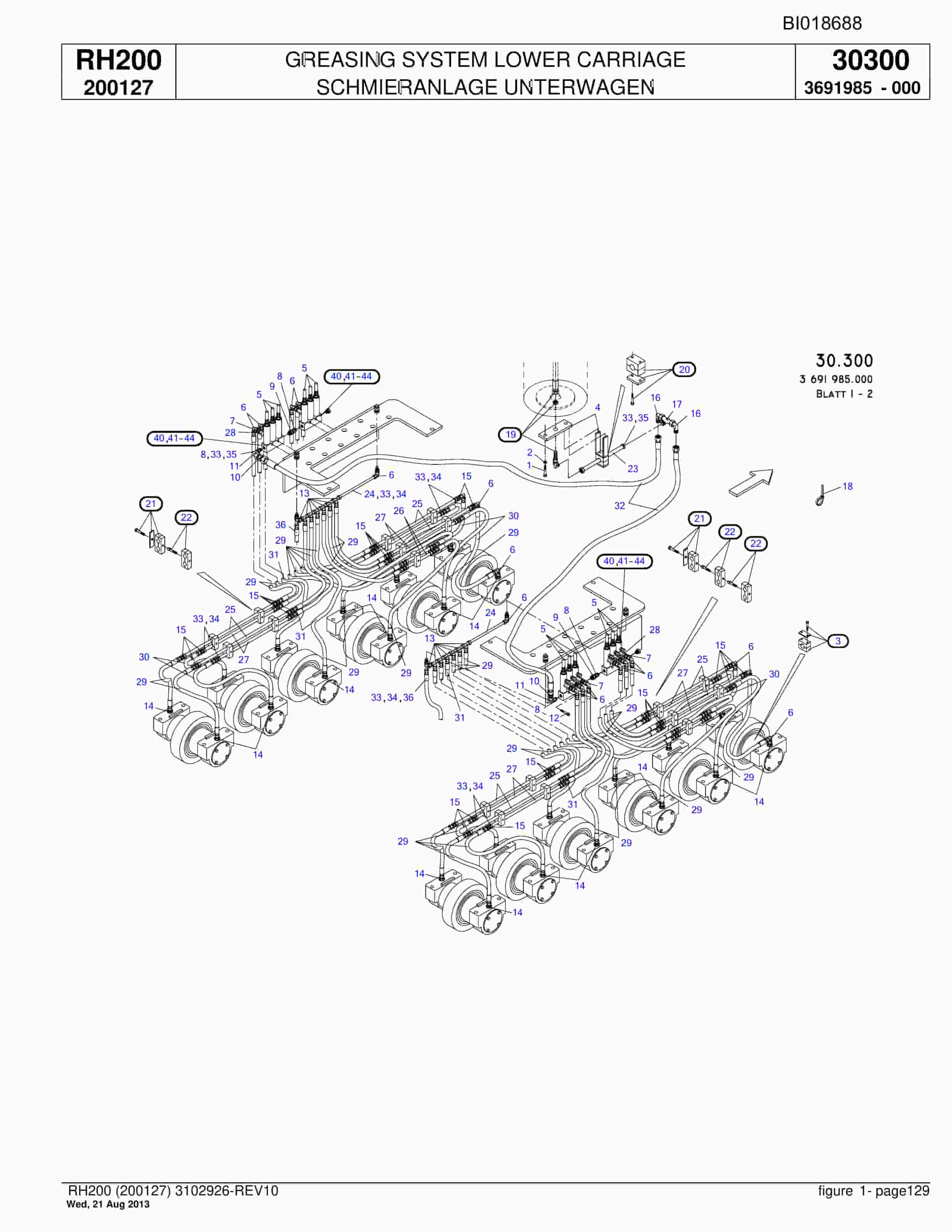 Bucyrus RH200 Hydraulic Excavator Parts Catalog BI018688-5