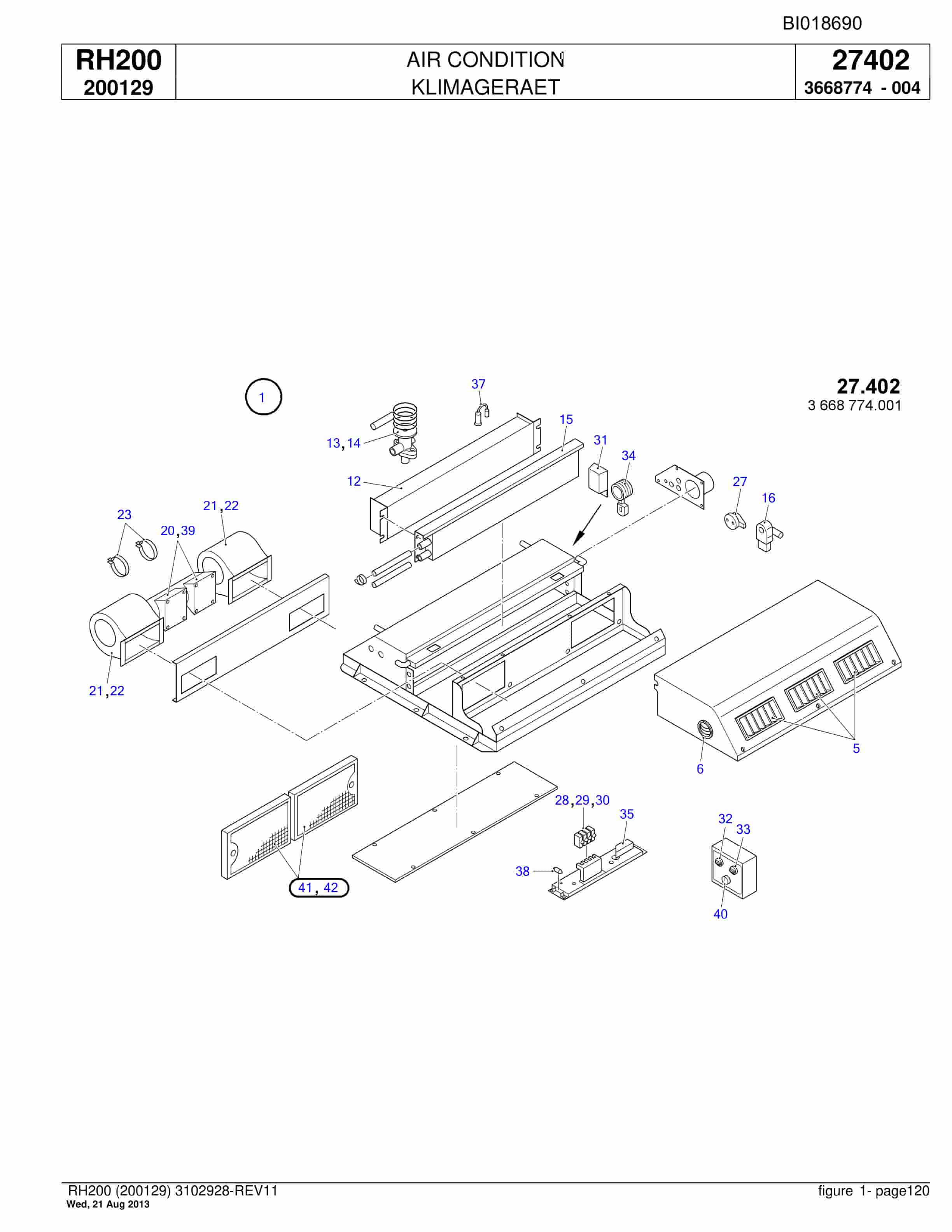 Bucyrus RH200 Hydraulic Excavator Parts Catalog BI018690-4