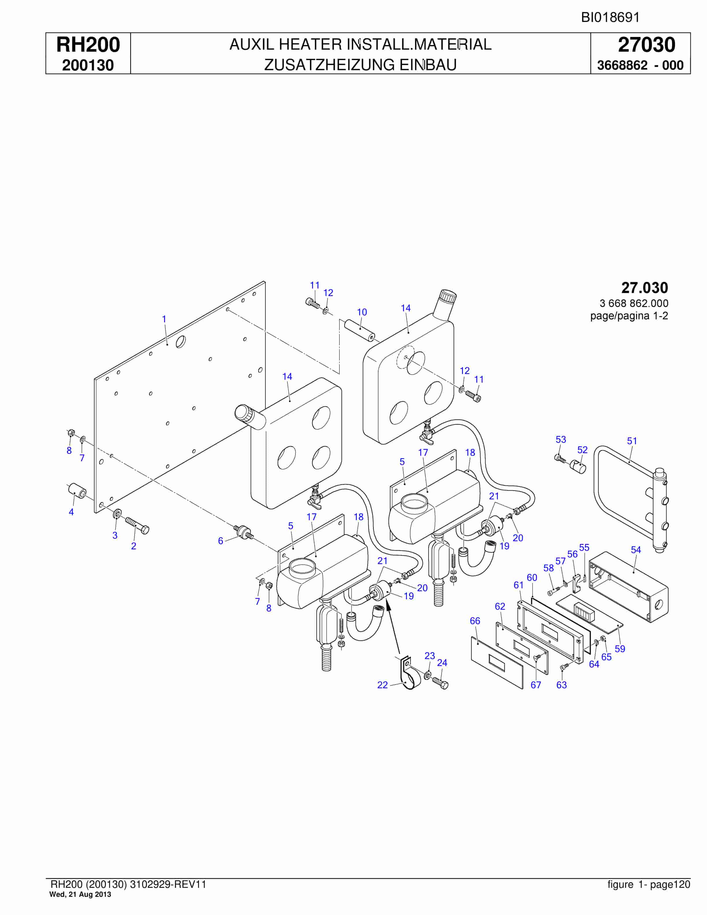 Bucyrus RH200 Hydraulic Excavator Parts Catalog BI018691-4