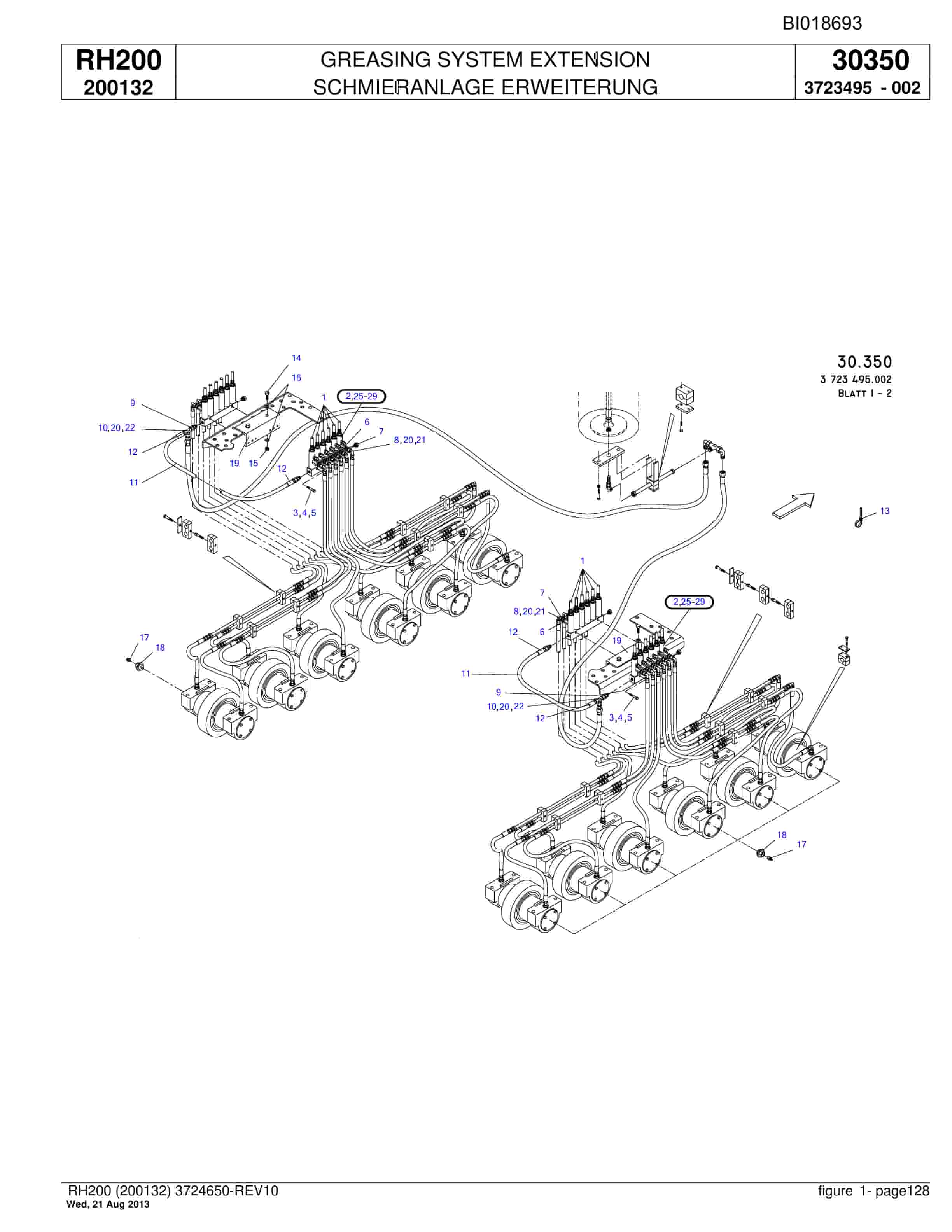 Bucyrus RH200 Hydraulic Excavator Parts Catalog BI018693-5