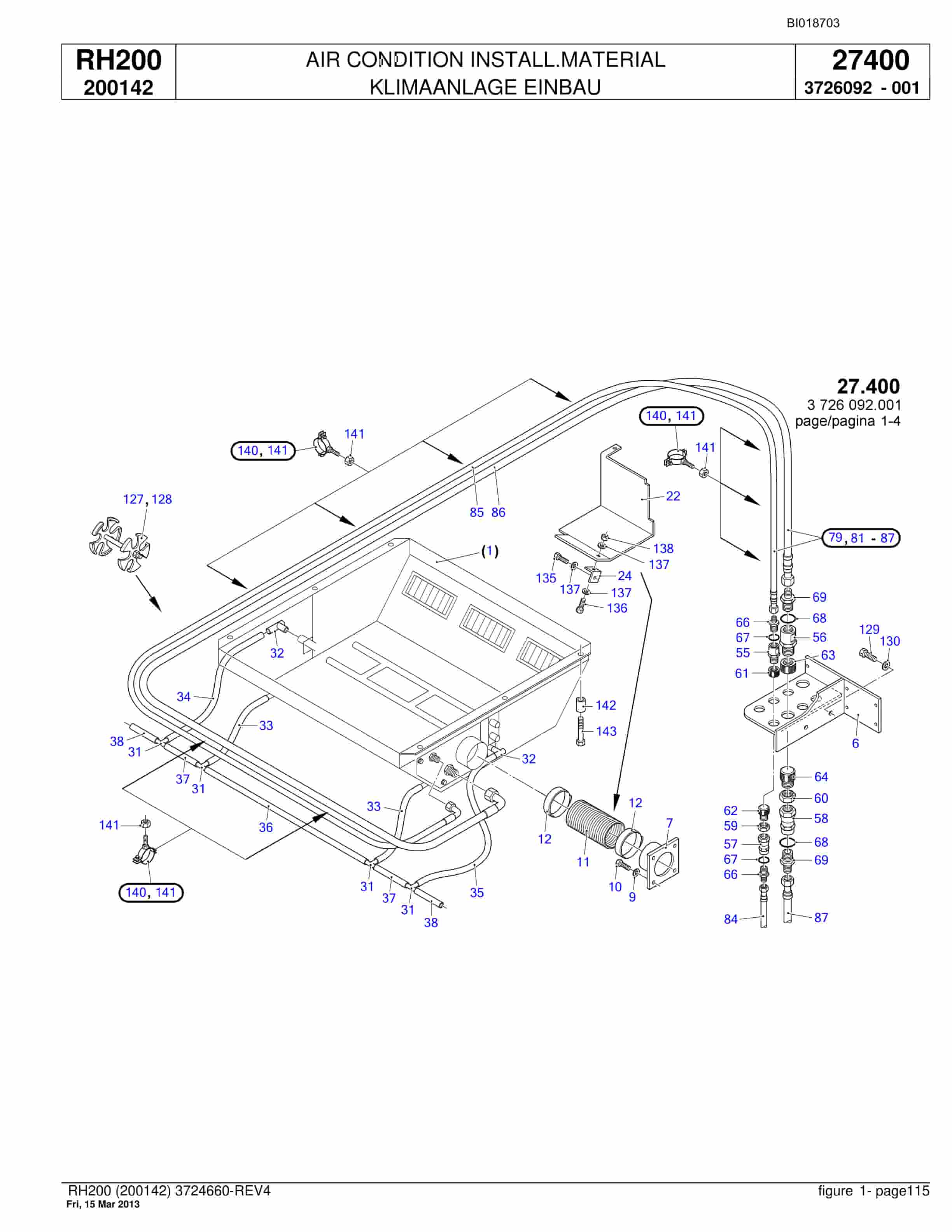 Bucyrus RH200 Hydraulic Excavator Parts Catalog BI018703-3