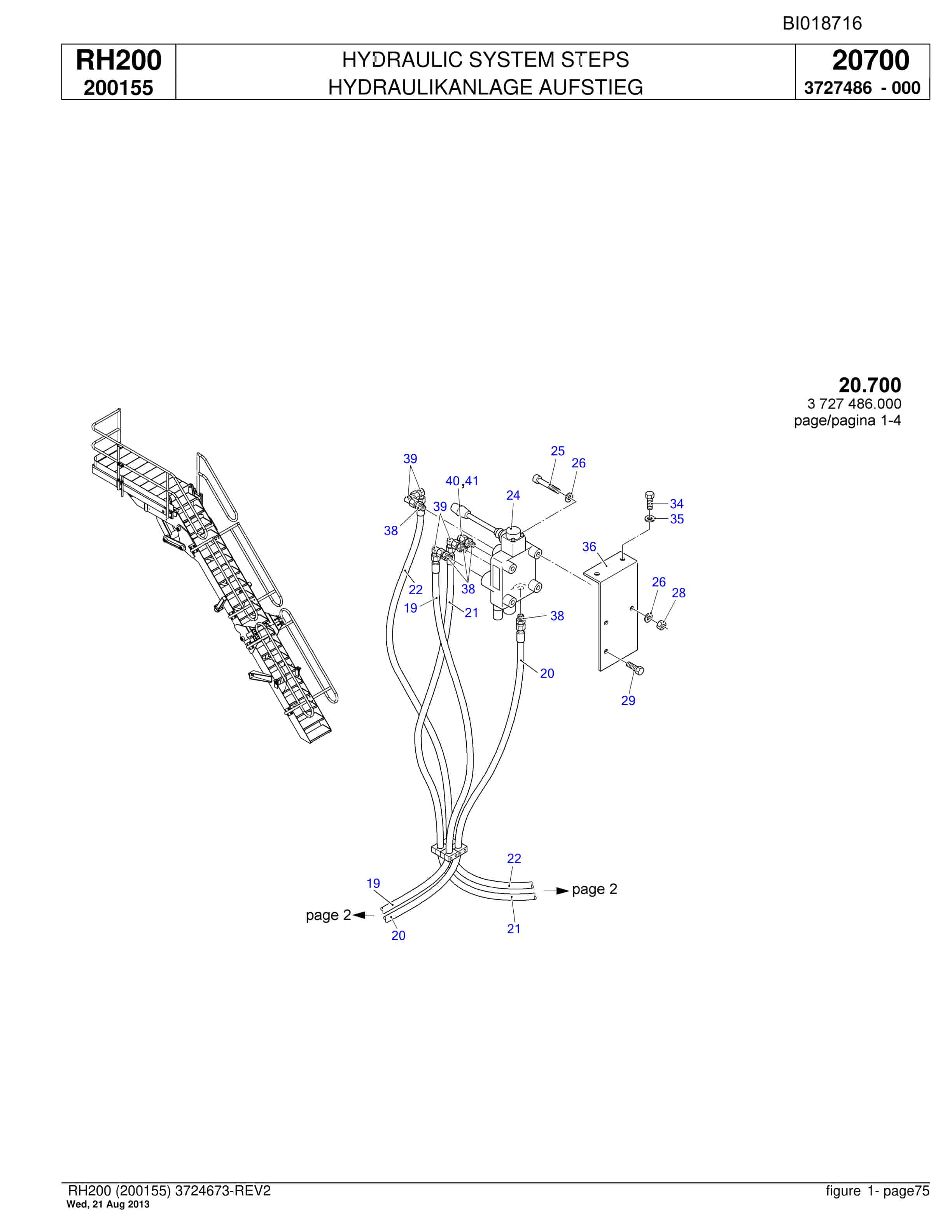 Bucyrus RH200 Hydraulic Excavator Parts Catalog BI018716-2