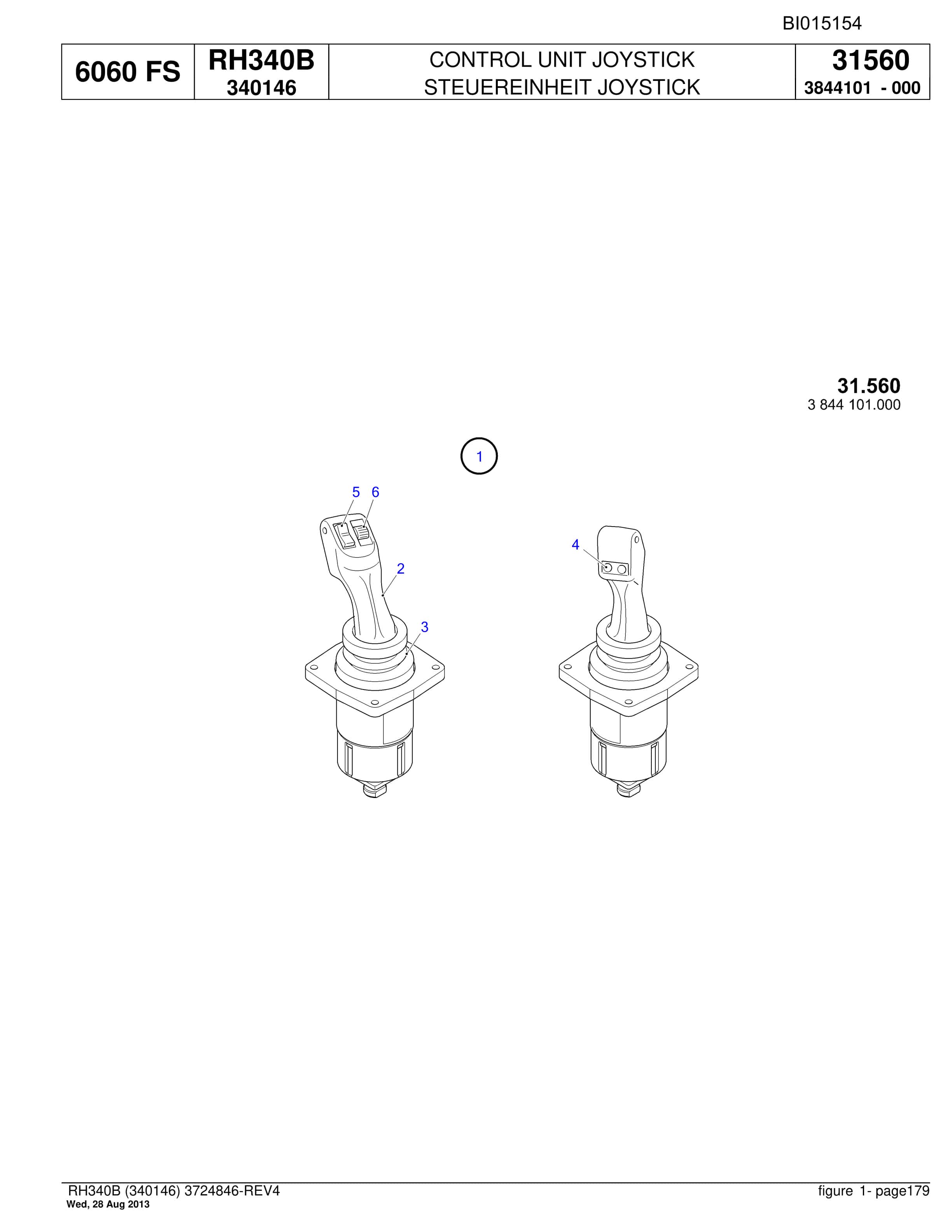Bucyrus RH340B Hydraulic Excavator Parts Catalog BI015154-5