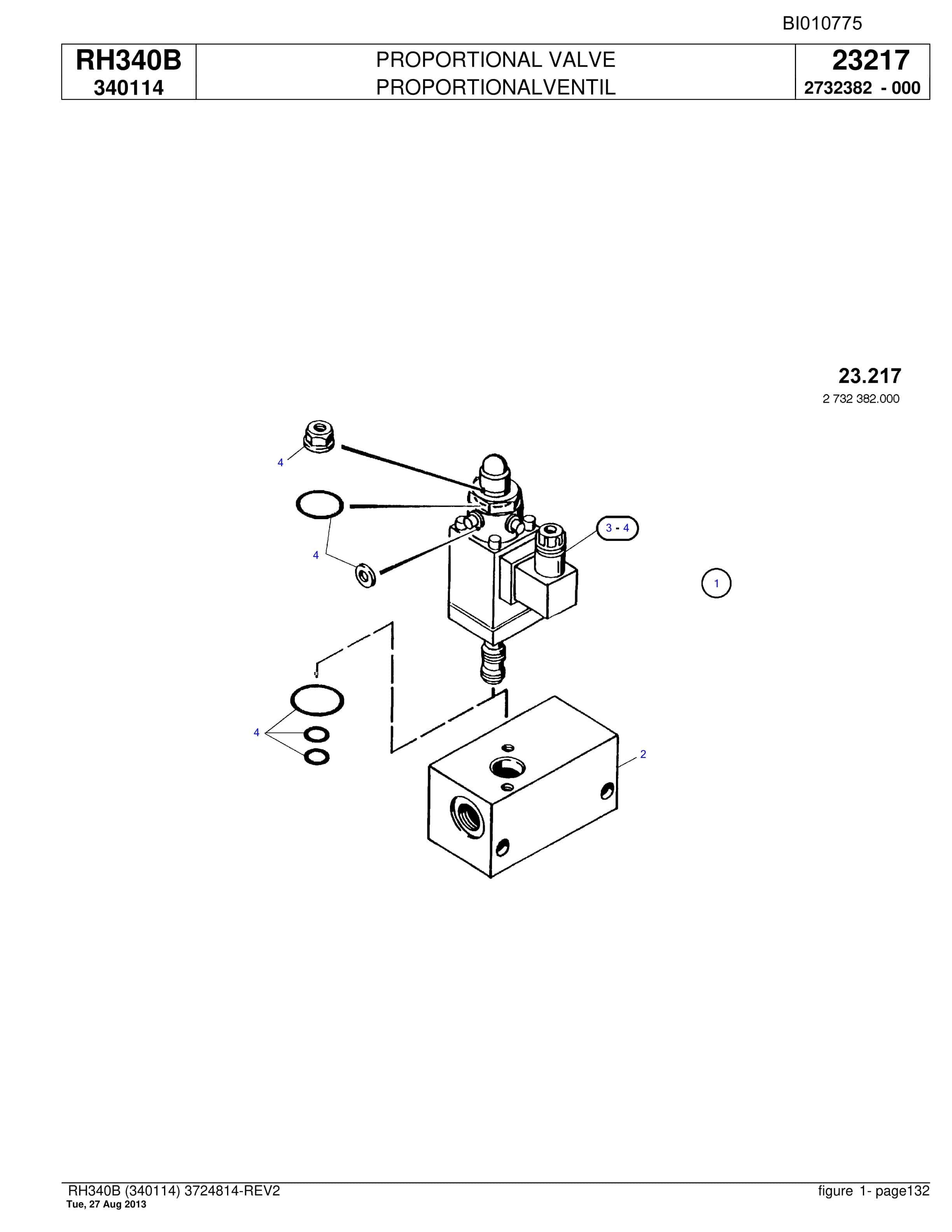 Bucyrus RH340B Parts Catalog BI010775-3