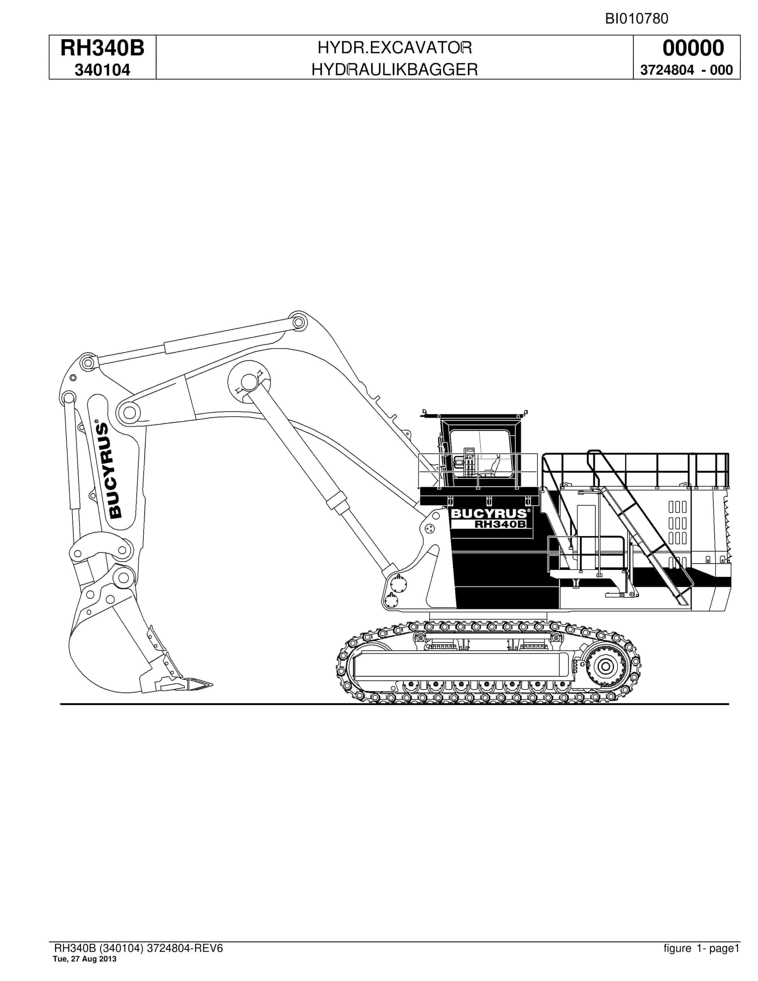 Bucyrus RH340B Parts Catalog BI010780