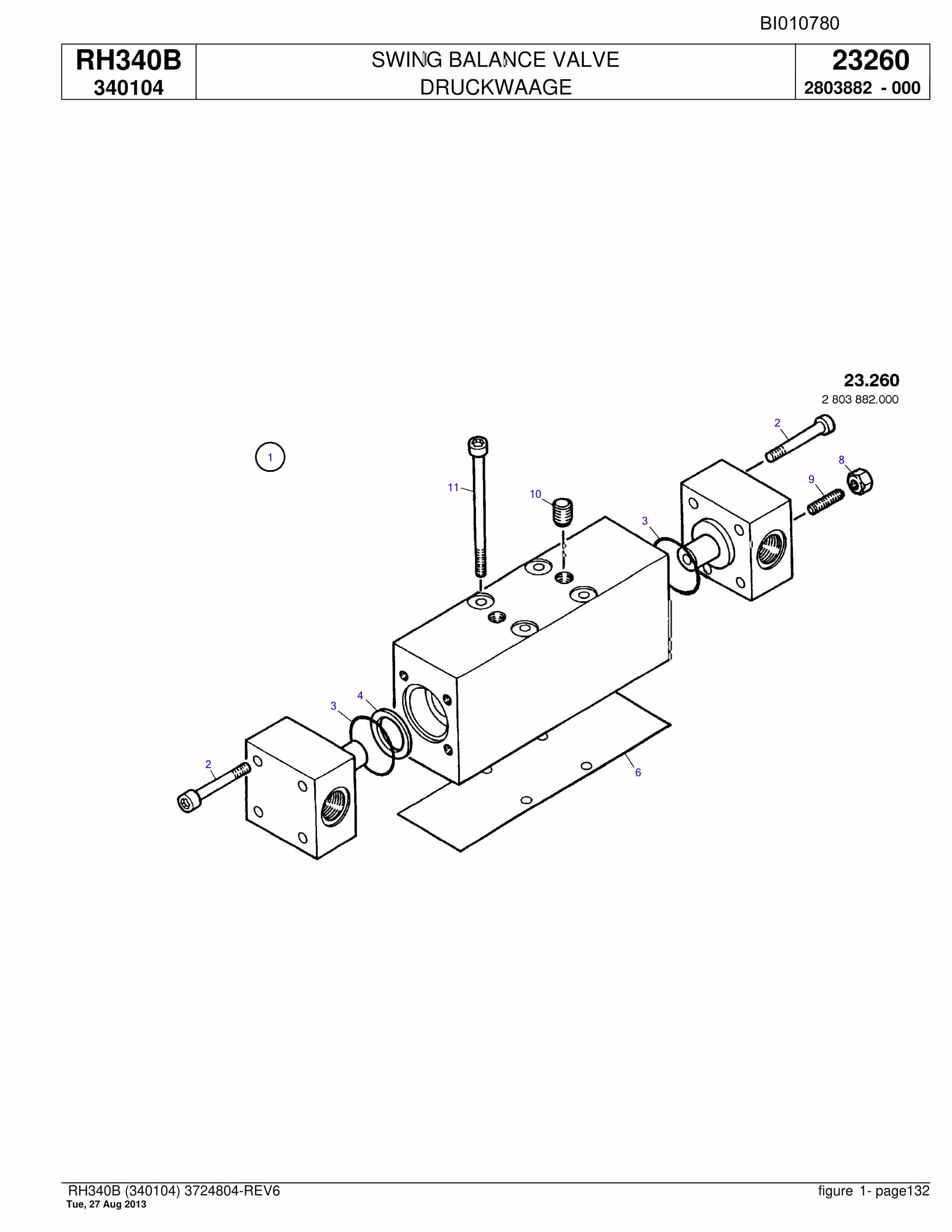 Bucyrus RH340B Parts Catalog BI010780-3