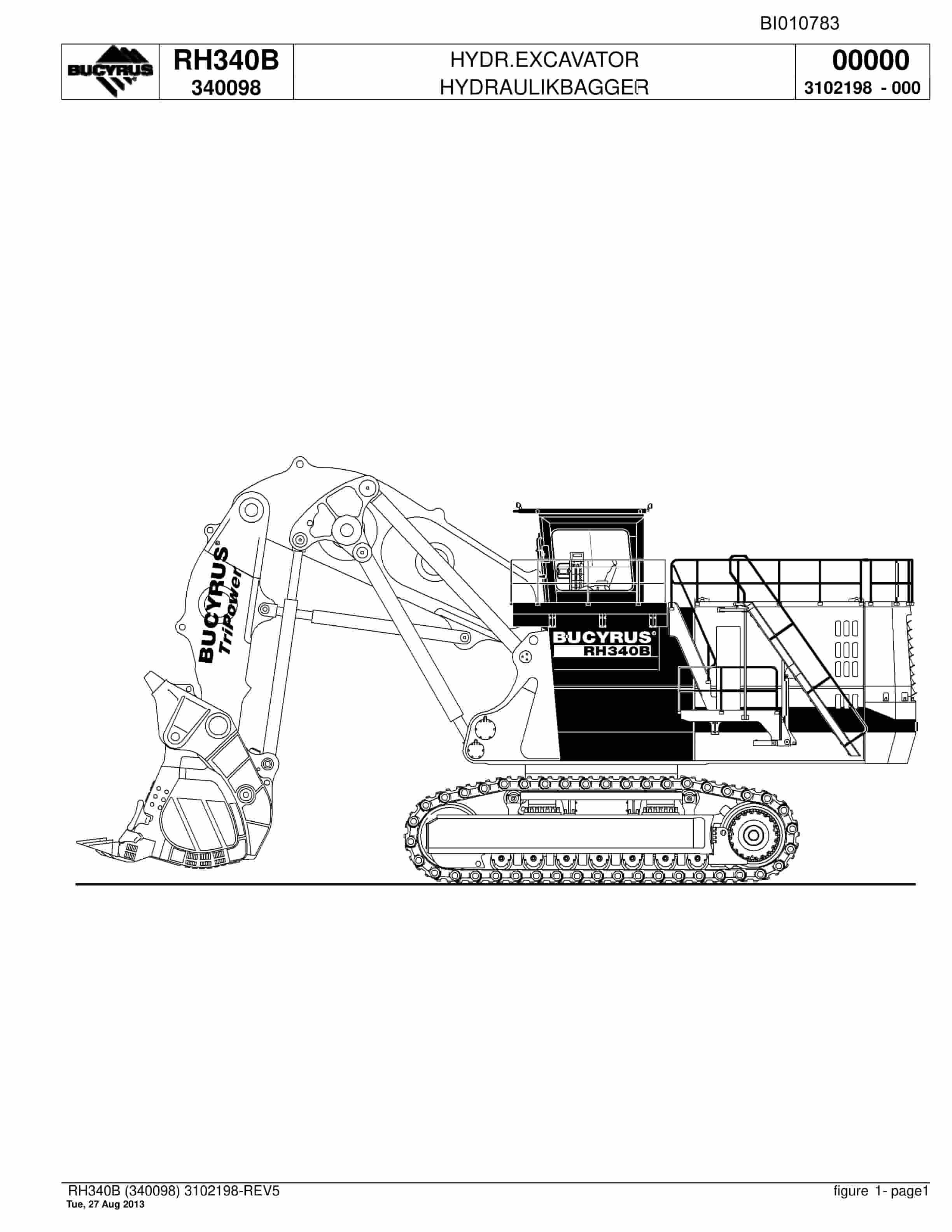 Bucyrus RH340B Parts Catalog BI010783