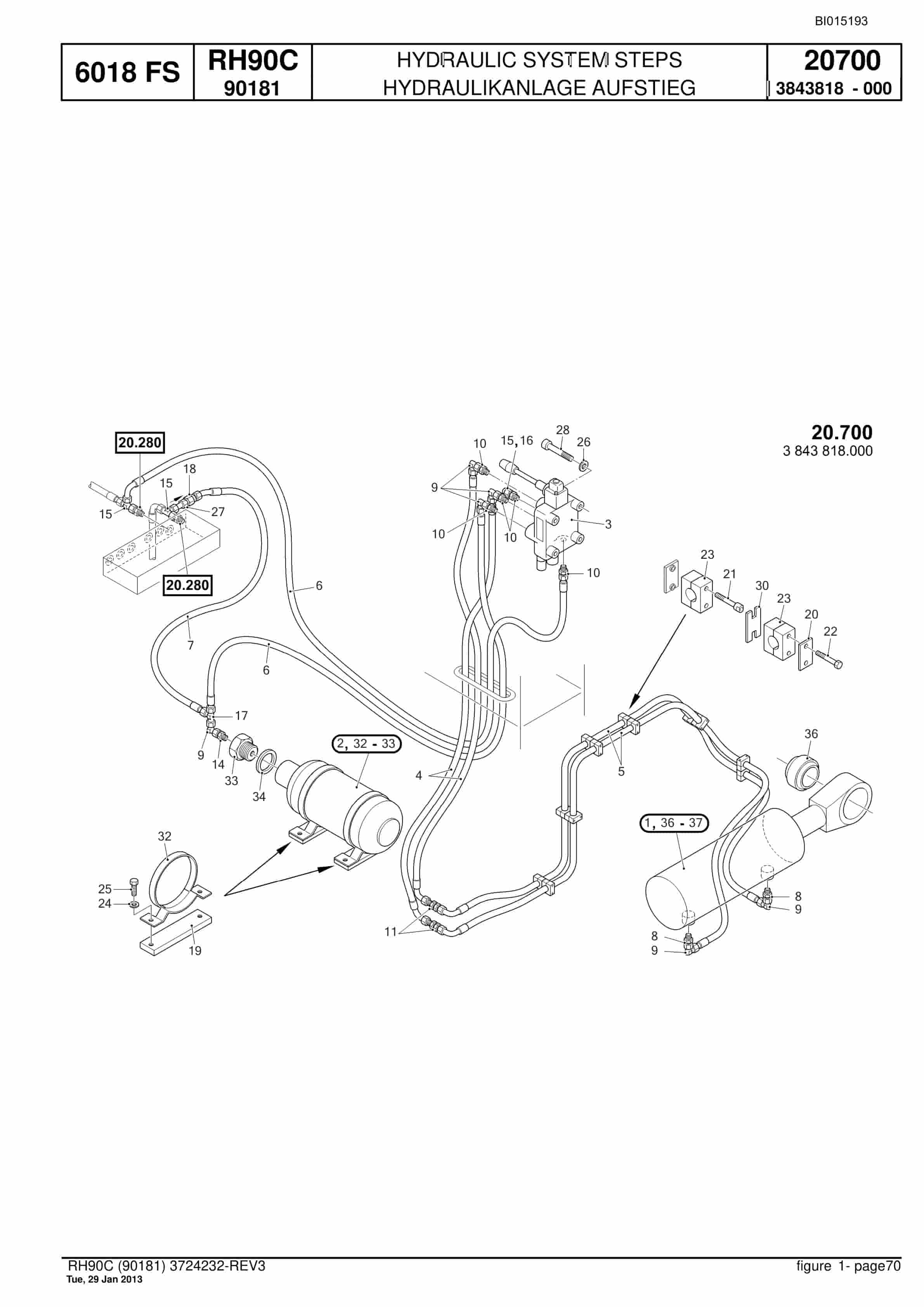 Bucyrus RH90C Hydraulic Excavator Parts Catalog BI015193-2