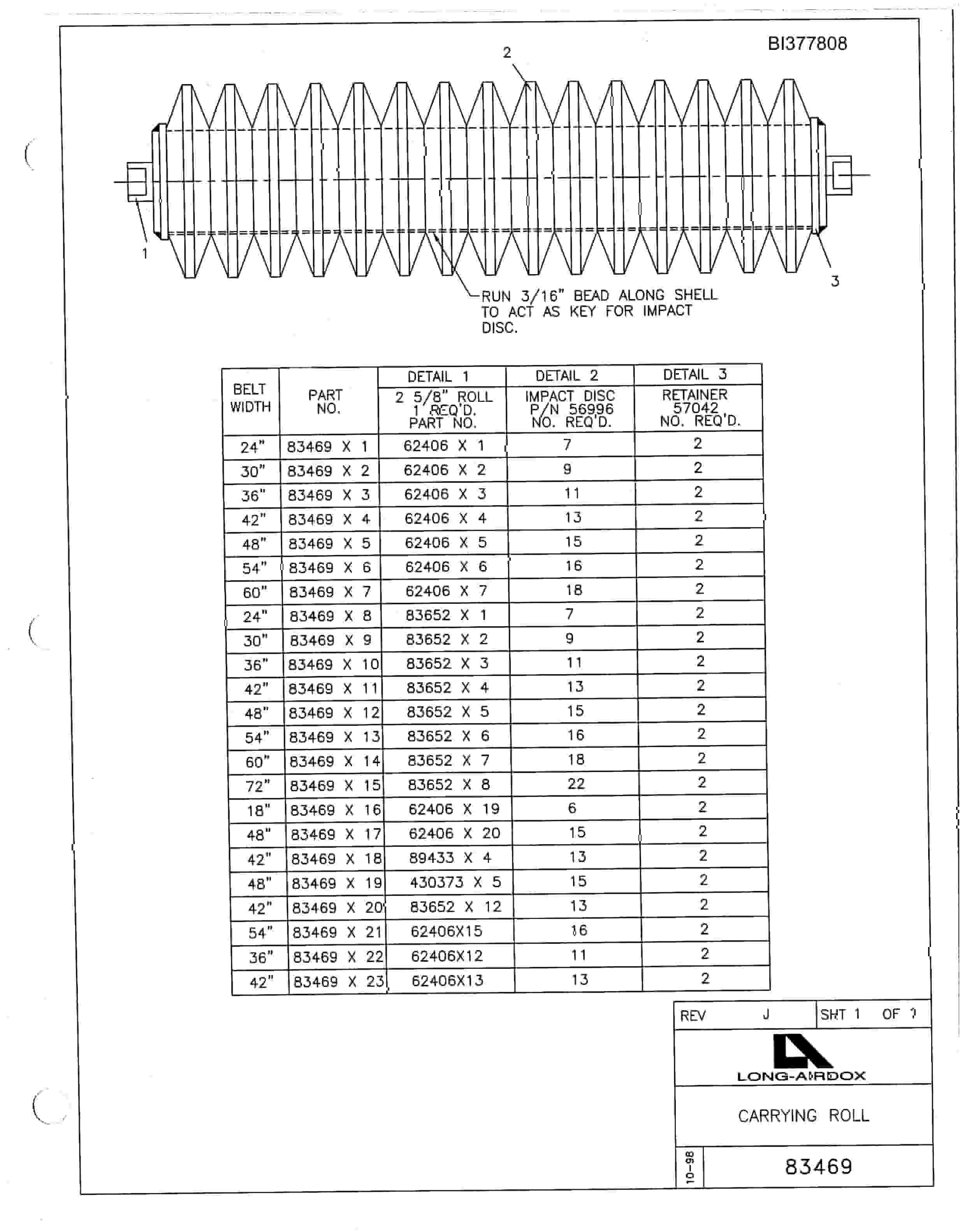 Bucyrus S-16 Tail Section Parts Catalog BI377808-2