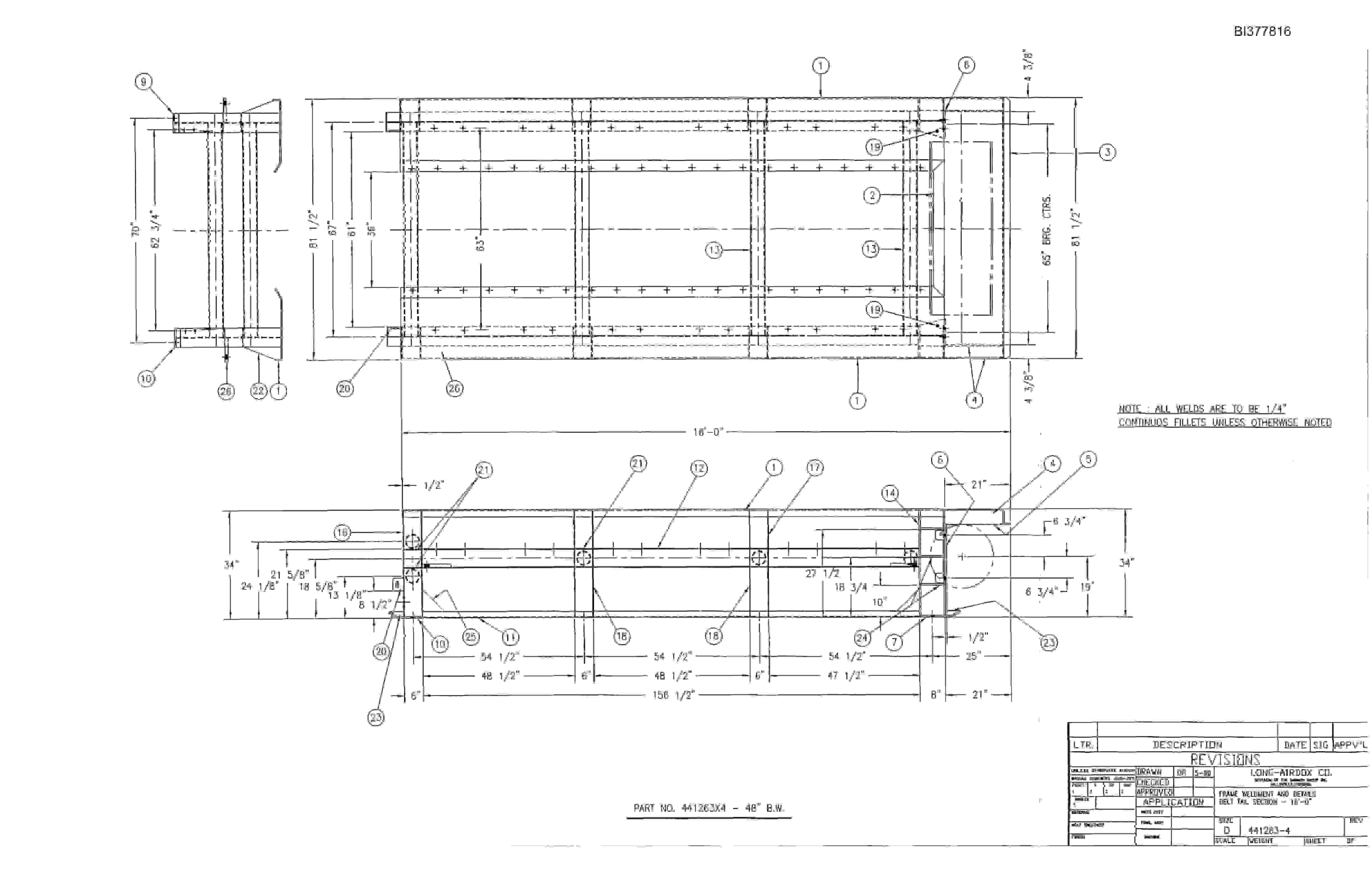 Bucyrus S-20 Tail Section Parts Catalog BI377816-3