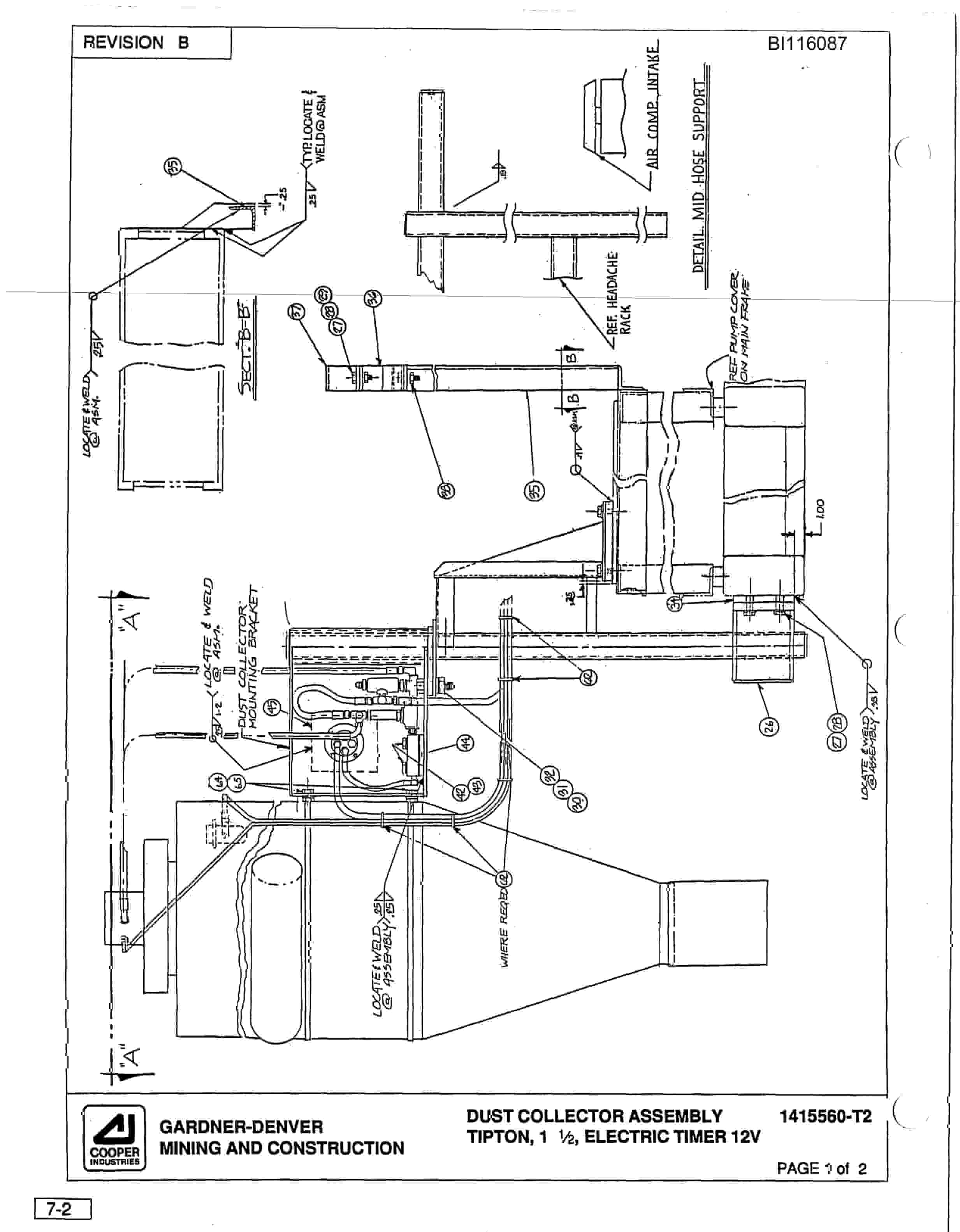 Bucyrus SCH2500 Hydra-Trac Self Contained Hydraulic Track Drill Technical Manual BI116087-2