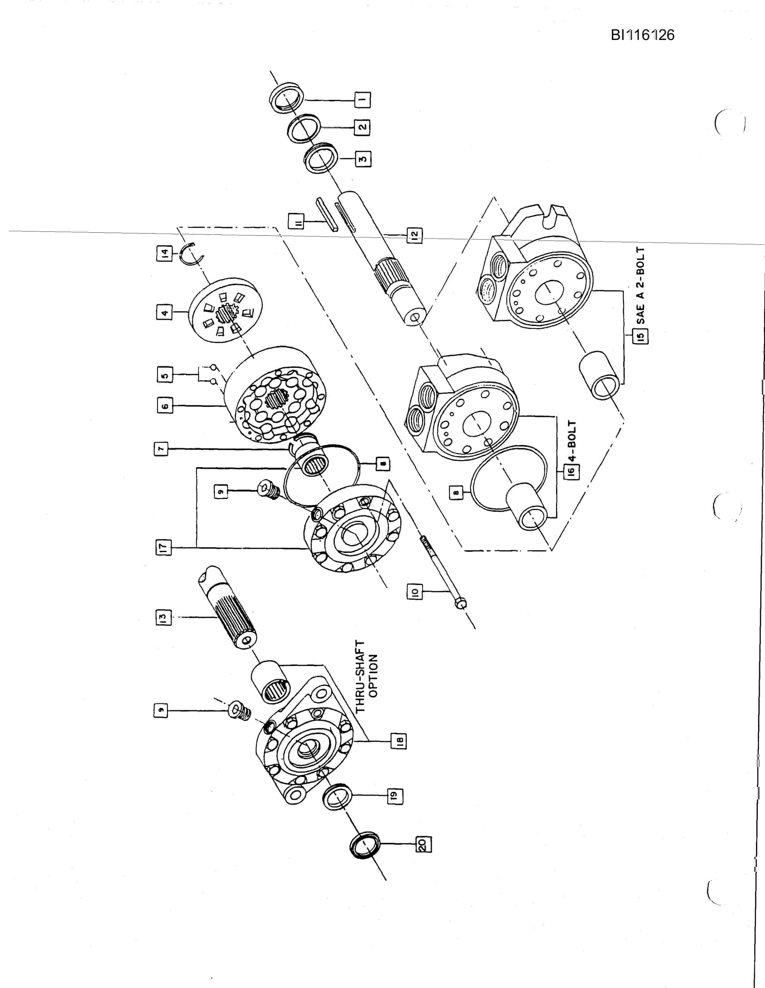 Bucyrus SCH2500, SCH2500A Hydra-Trac Self Contained Hydraulic Track Drill Parts Catalog BI116126-3