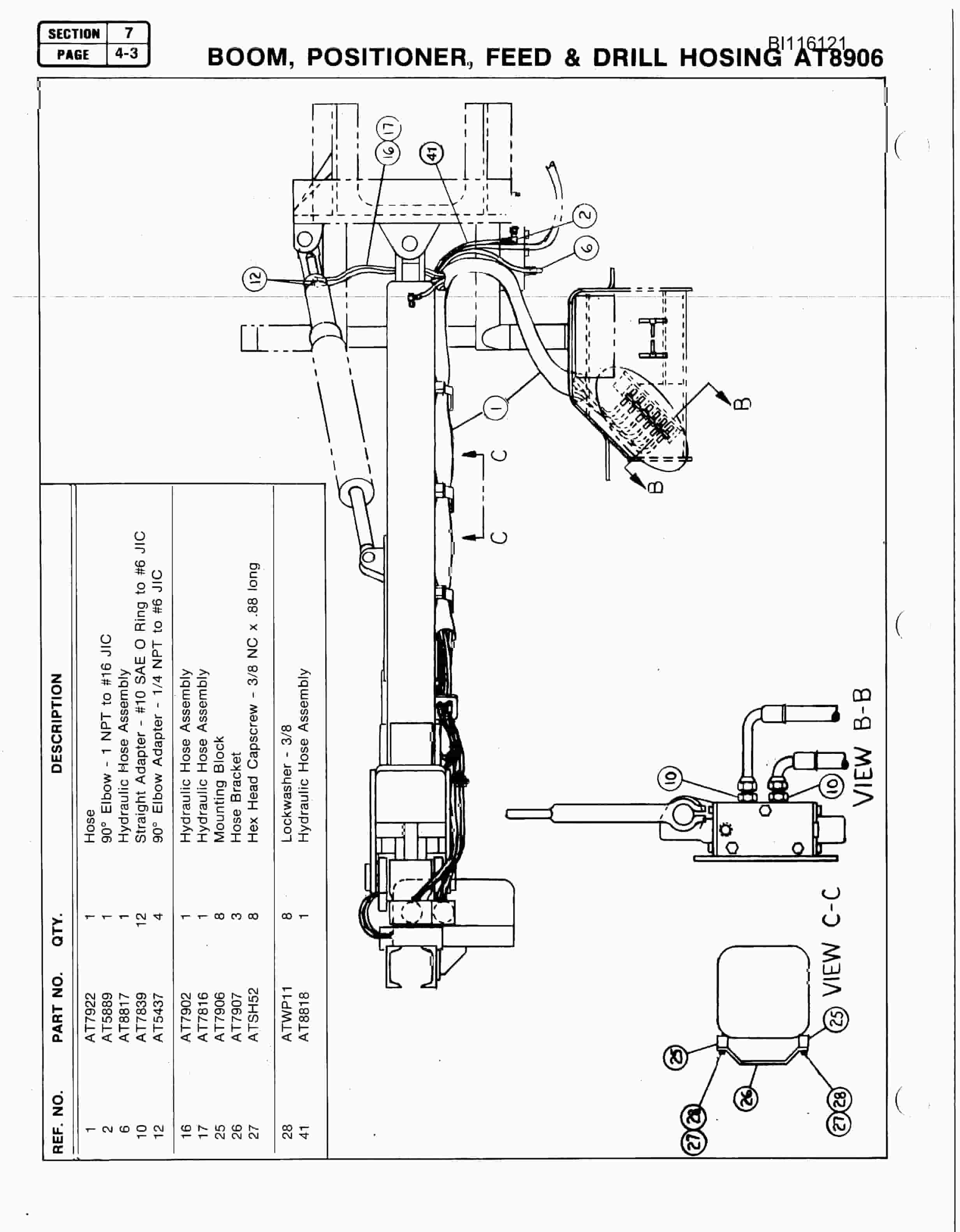 Bucyrus SCH3500A Hydra-Trac Self Contained Hydraulic Drill Carrier Parts Catalog BI116121-4