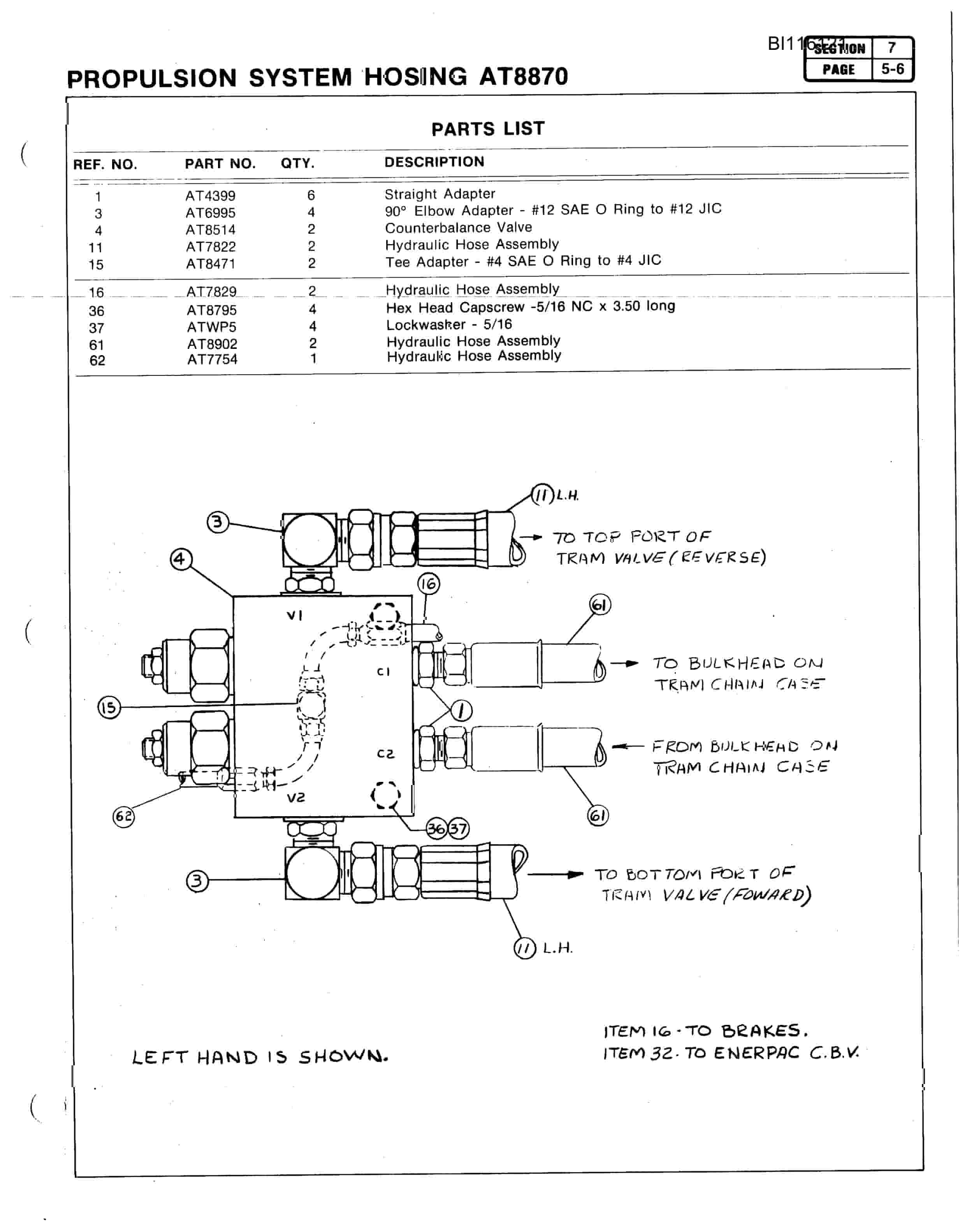 Bucyrus SCH3500A Hydra-Trac Self Contained Hydraulic Drill Carrier Parts Catalog BI116121-5