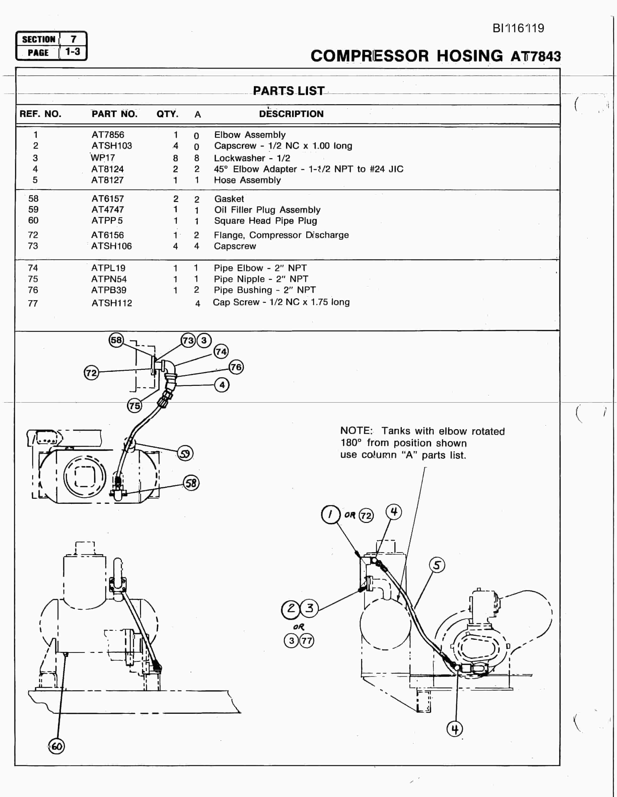 Bucyrus SCH3500A, SCH3500AV Parts Catalog BI116119-2