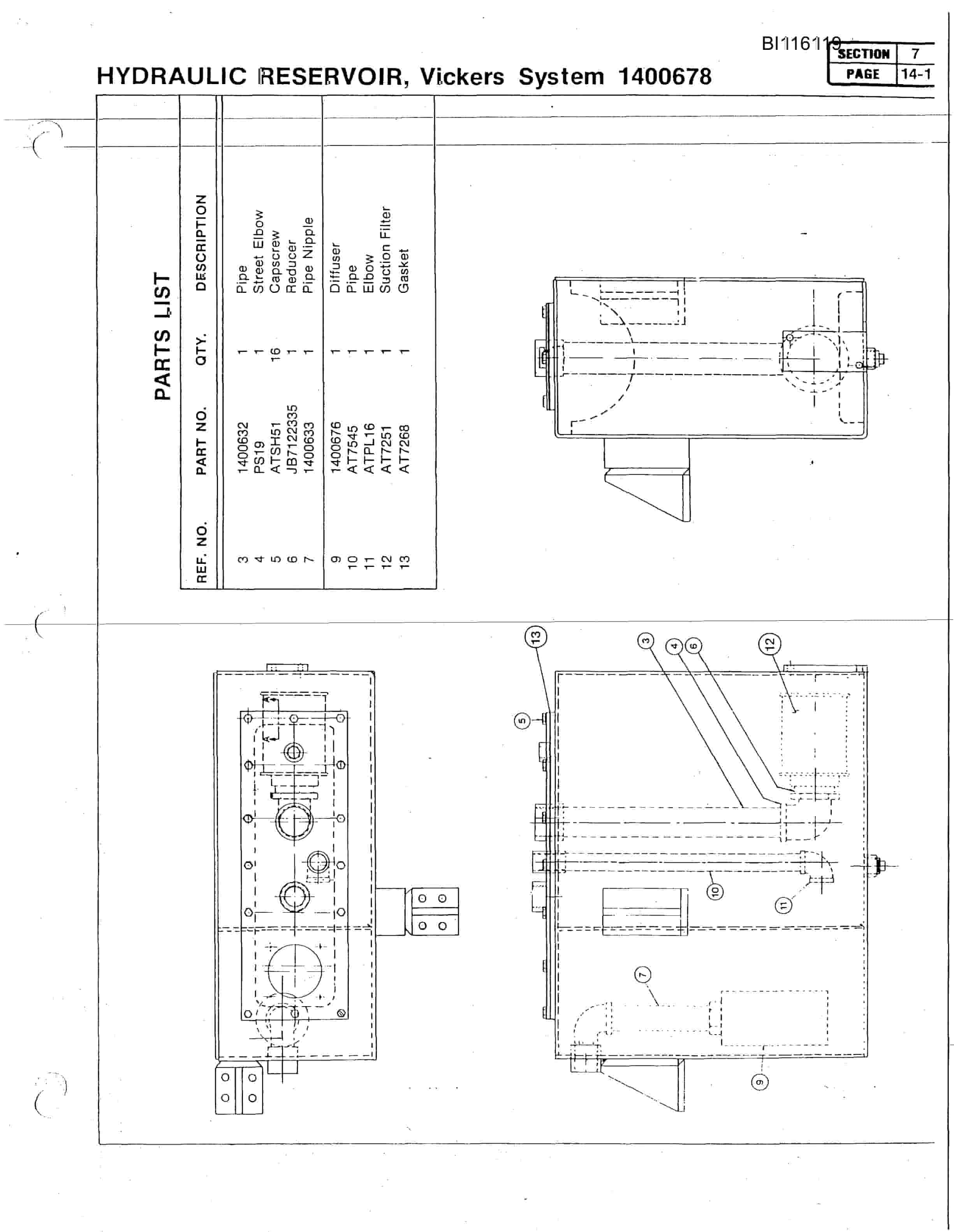 Bucyrus SCH3500A, SCH3500AV Parts Catalog BI116119-3
