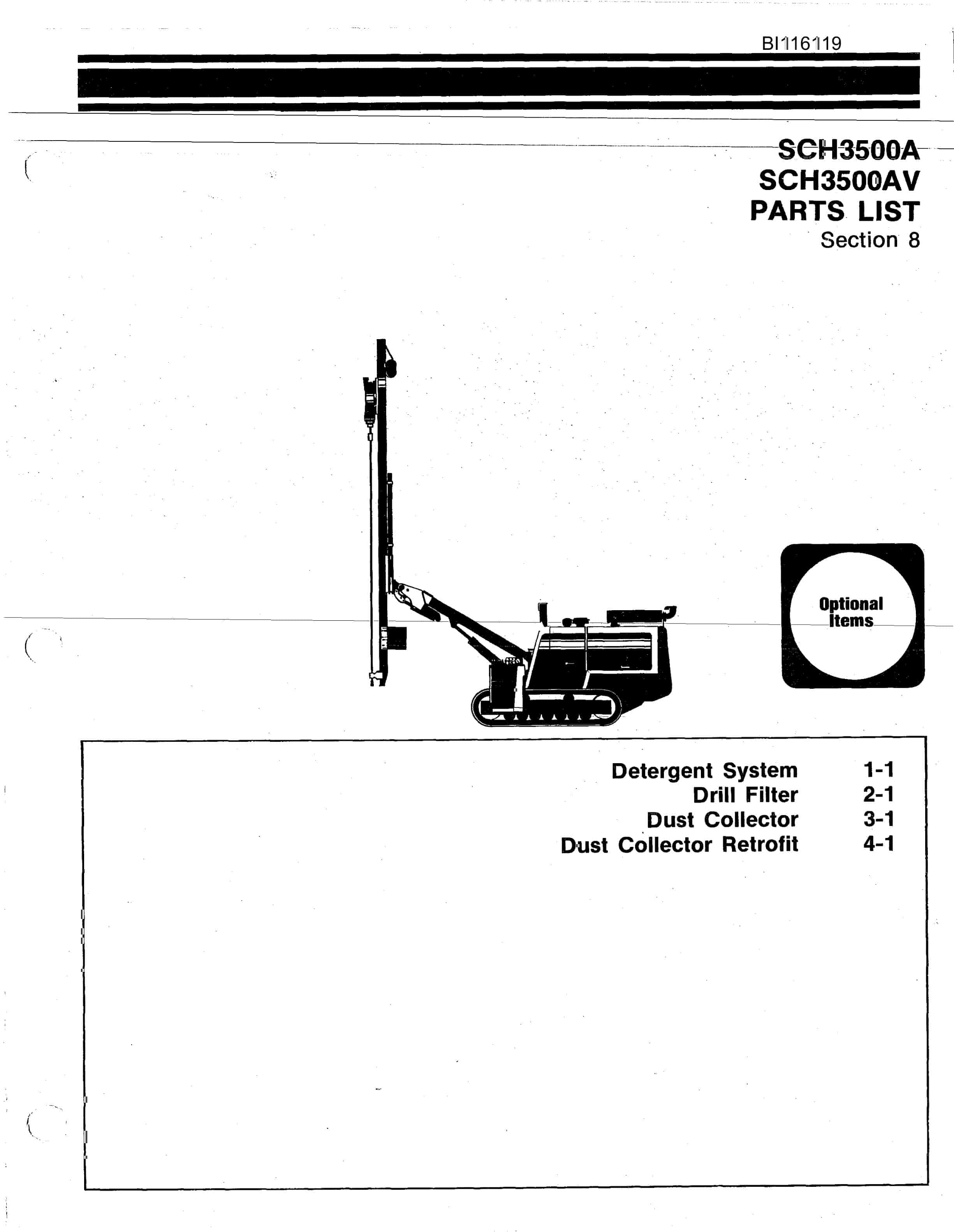 Bucyrus SCH3500A, SCH3500AV Parts Catalog BI116119-4