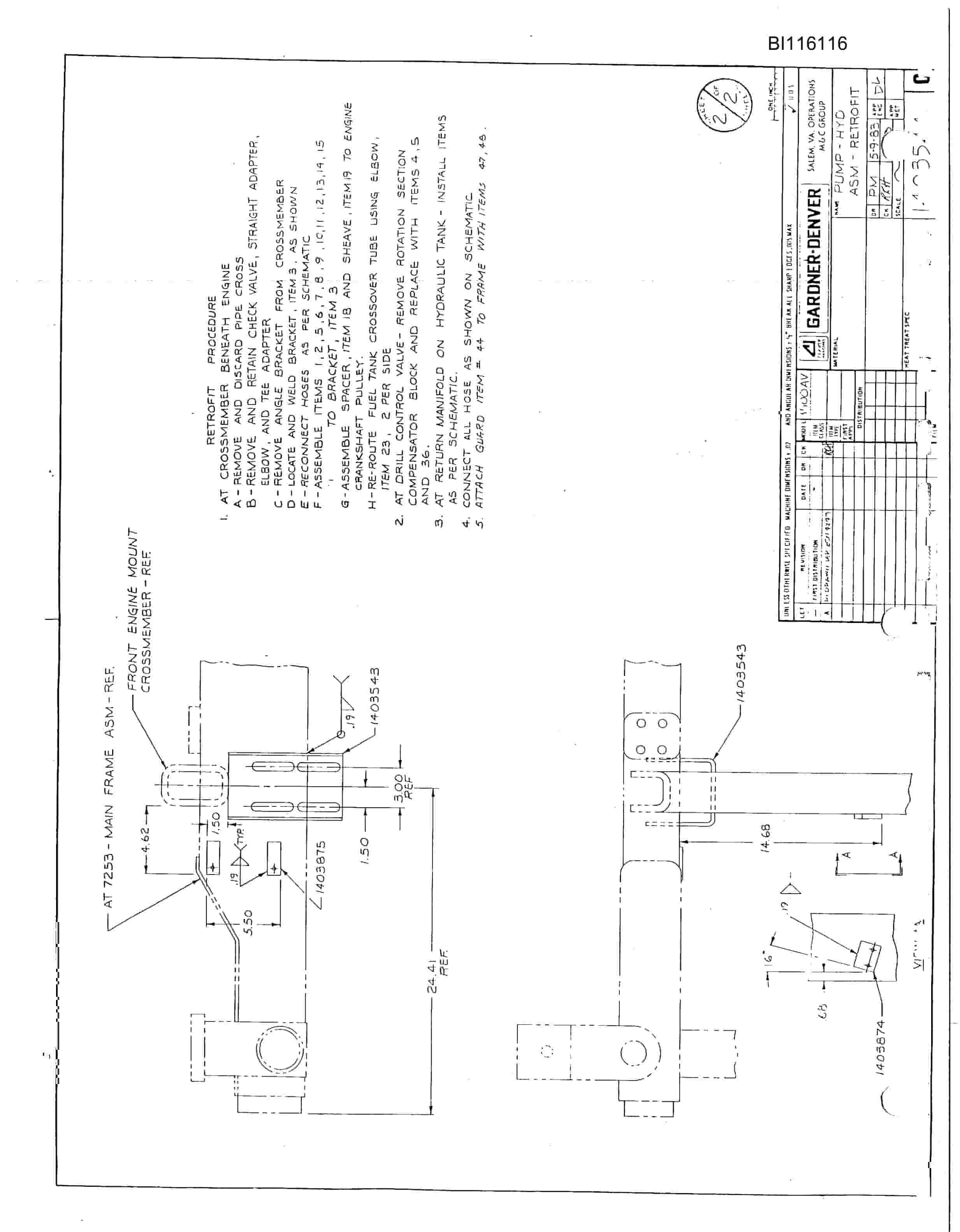 Bucyrus SCH3500AV Hydra-Trac Parts Catalog BI116116-2