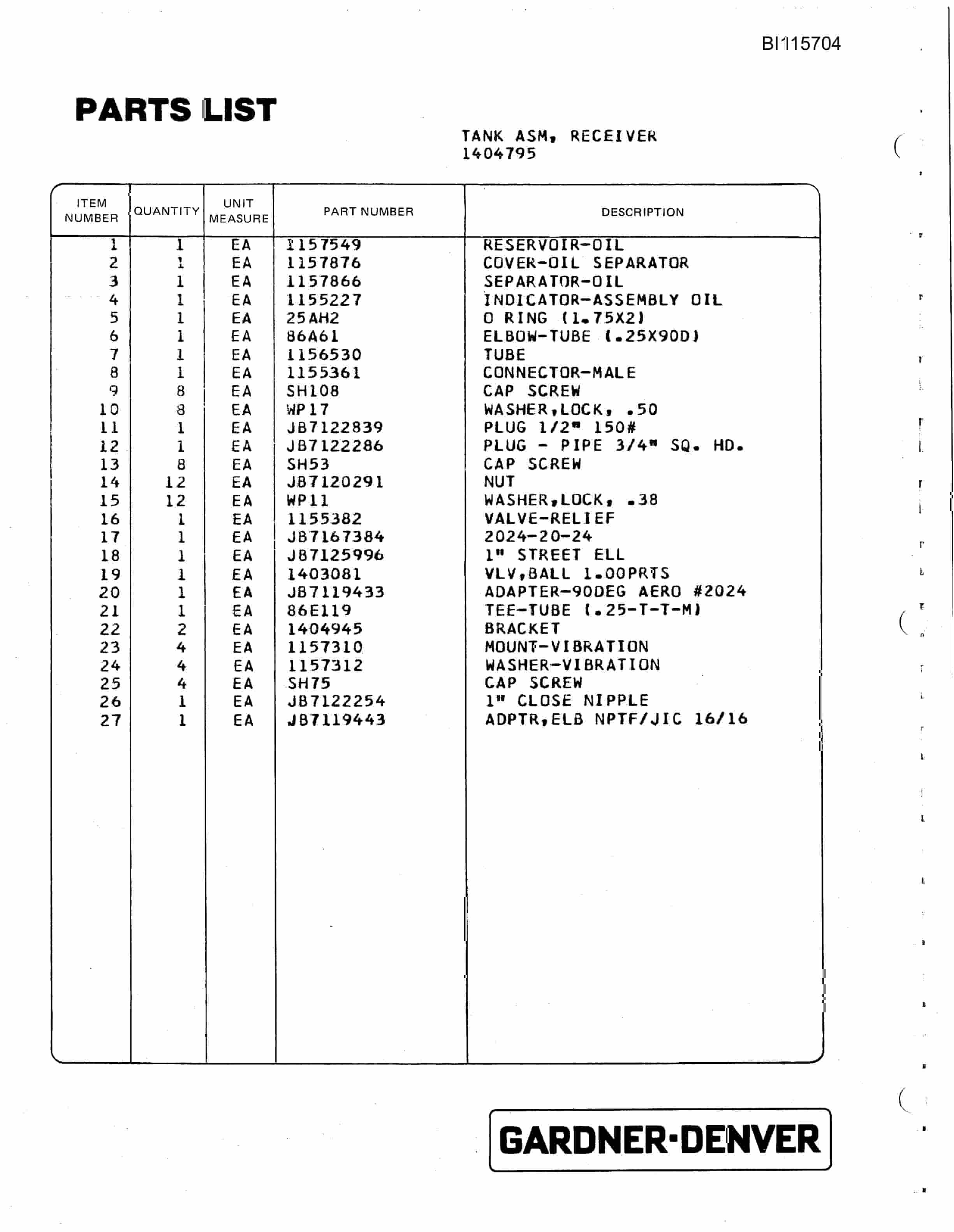 Bucyrus SCH3500BV Hydra-Trac All-Hydraulic Drilling Package Parts Catalog BI115704-2