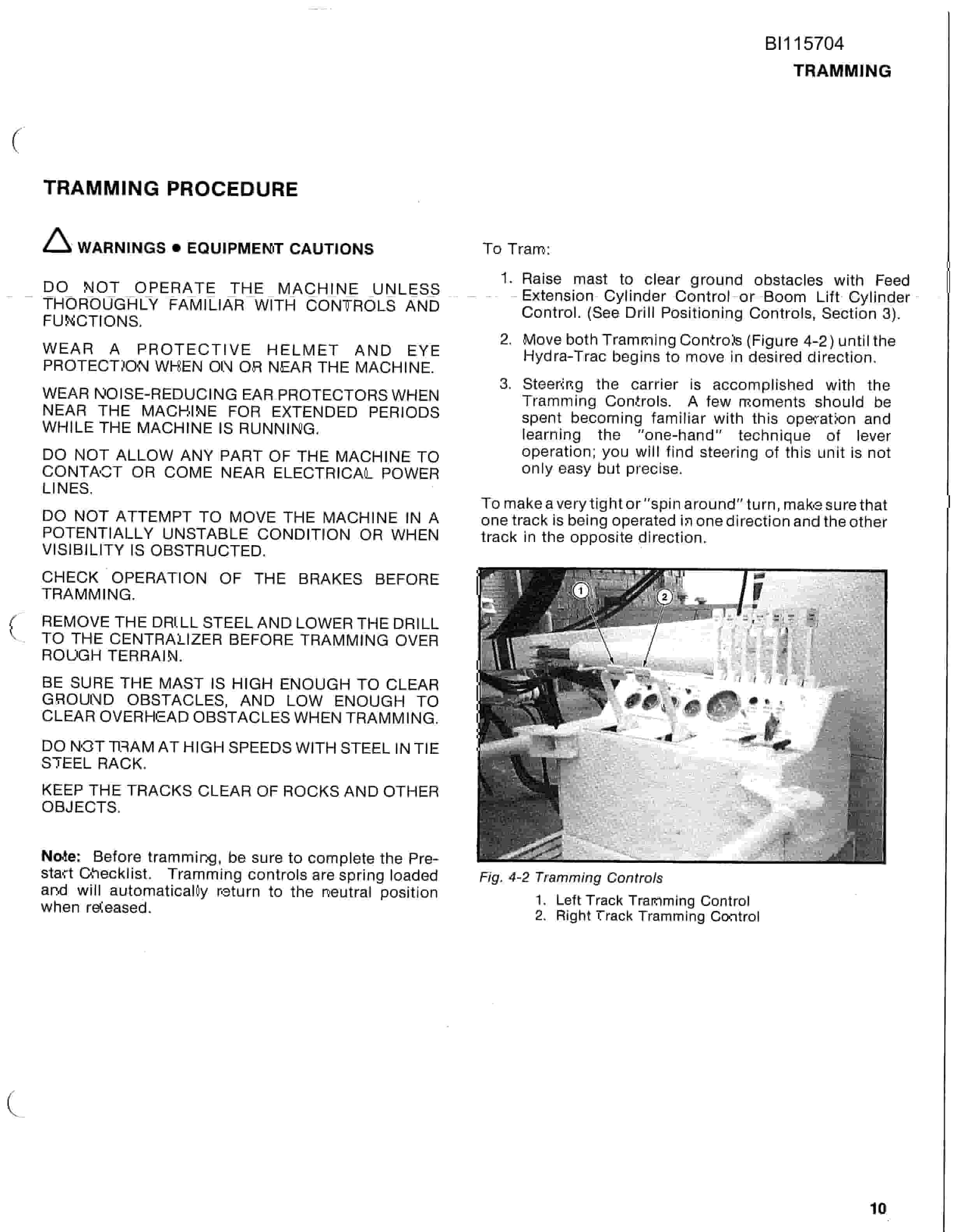 Bucyrus SCH3500BV Hydra-Trac All-Hydraulic Drilling Package Parts Catalog BI115704-3
