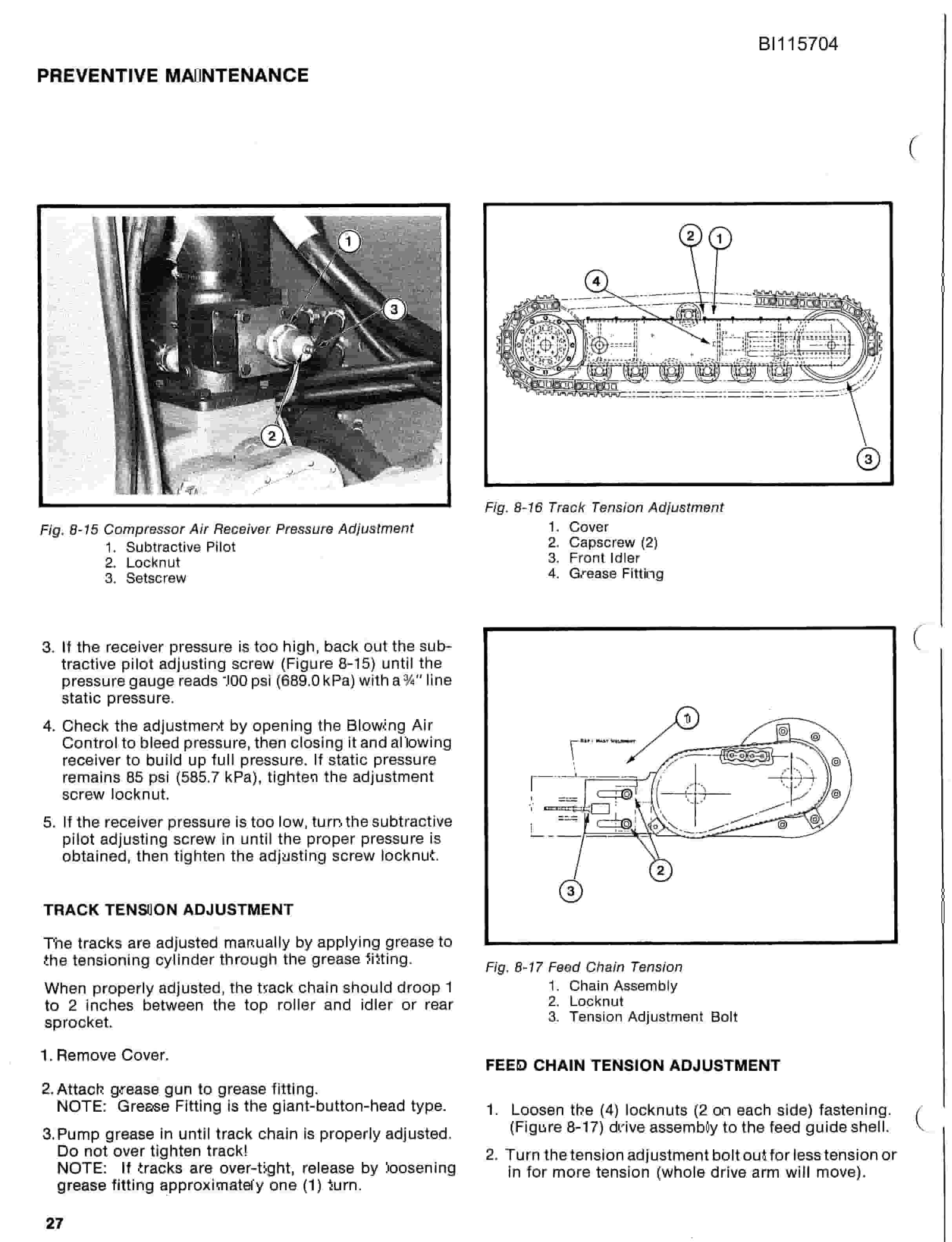 Bucyrus SCH3500BV Hydra-Trac All-Hydraulic Drilling Package Parts Catalog BI115704-4