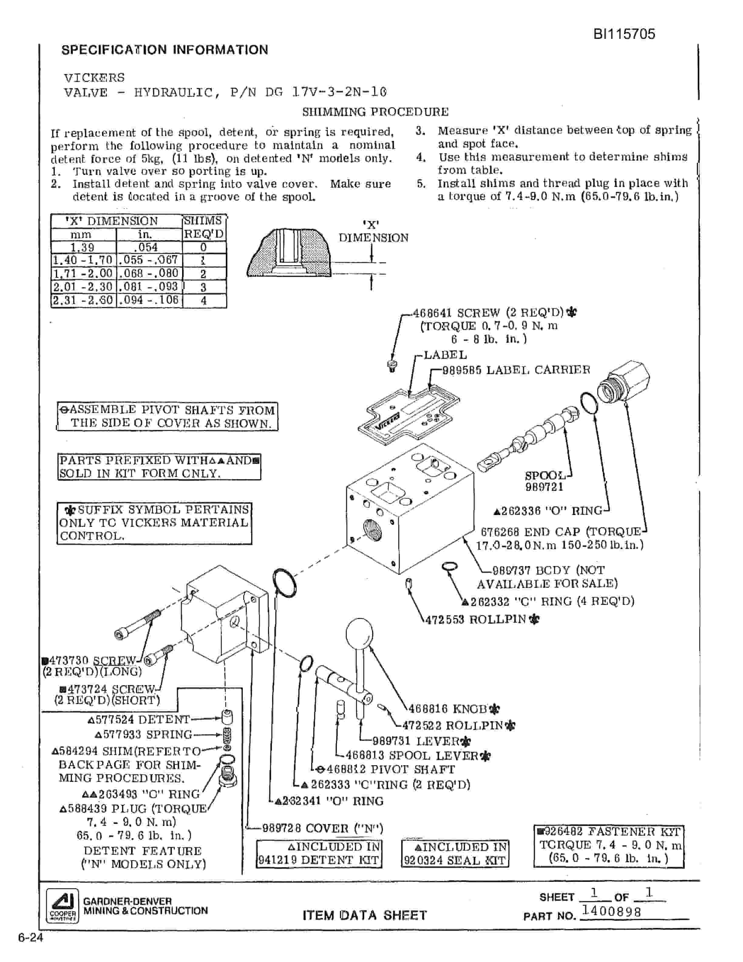 Bucyrus SCH3500BV Hydra-Trac All-Hydraulic Drilling Package Parts Catalog BI115705-2