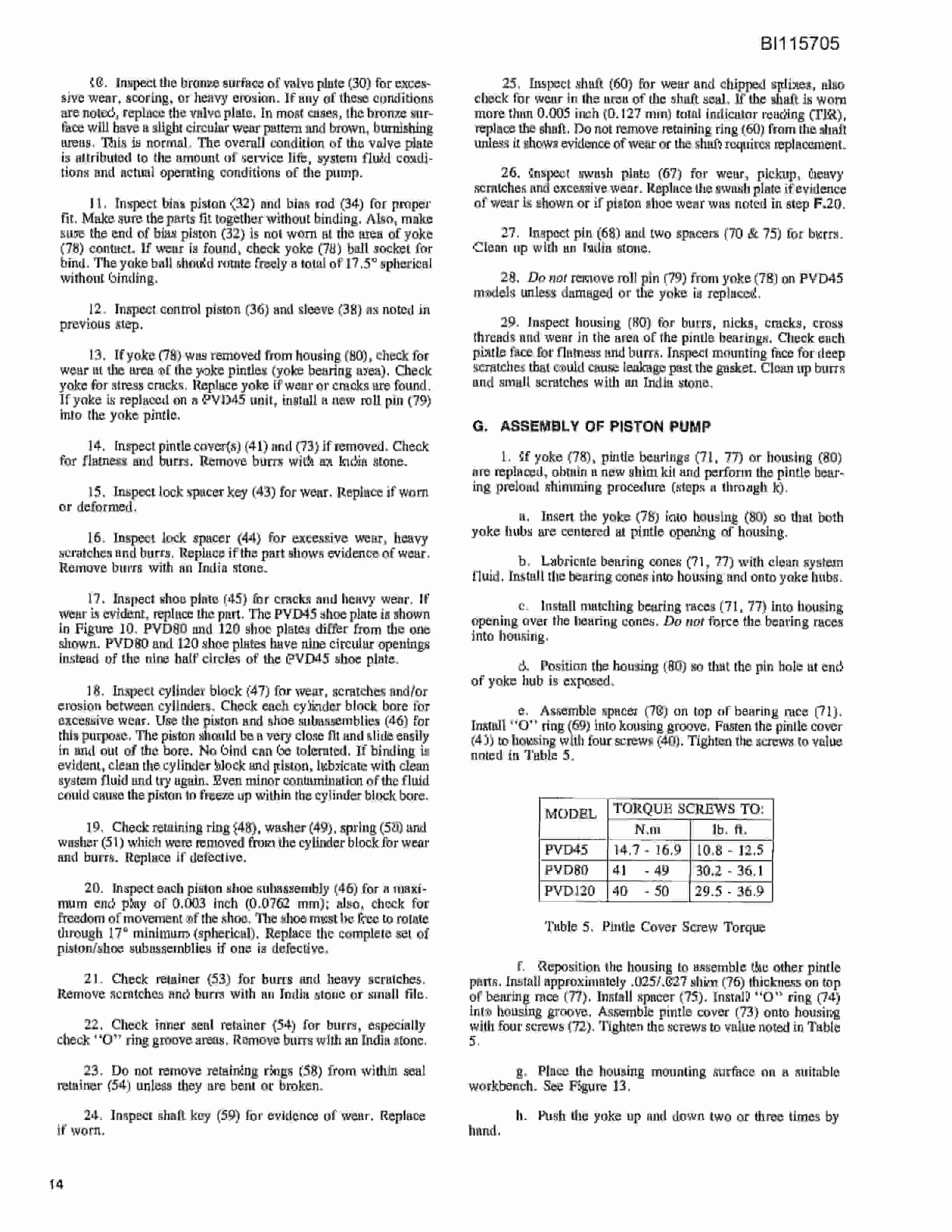 Bucyrus SCH3500BV Hydra-Trac All-Hydraulic Drilling Package Parts Catalog BI115705-3