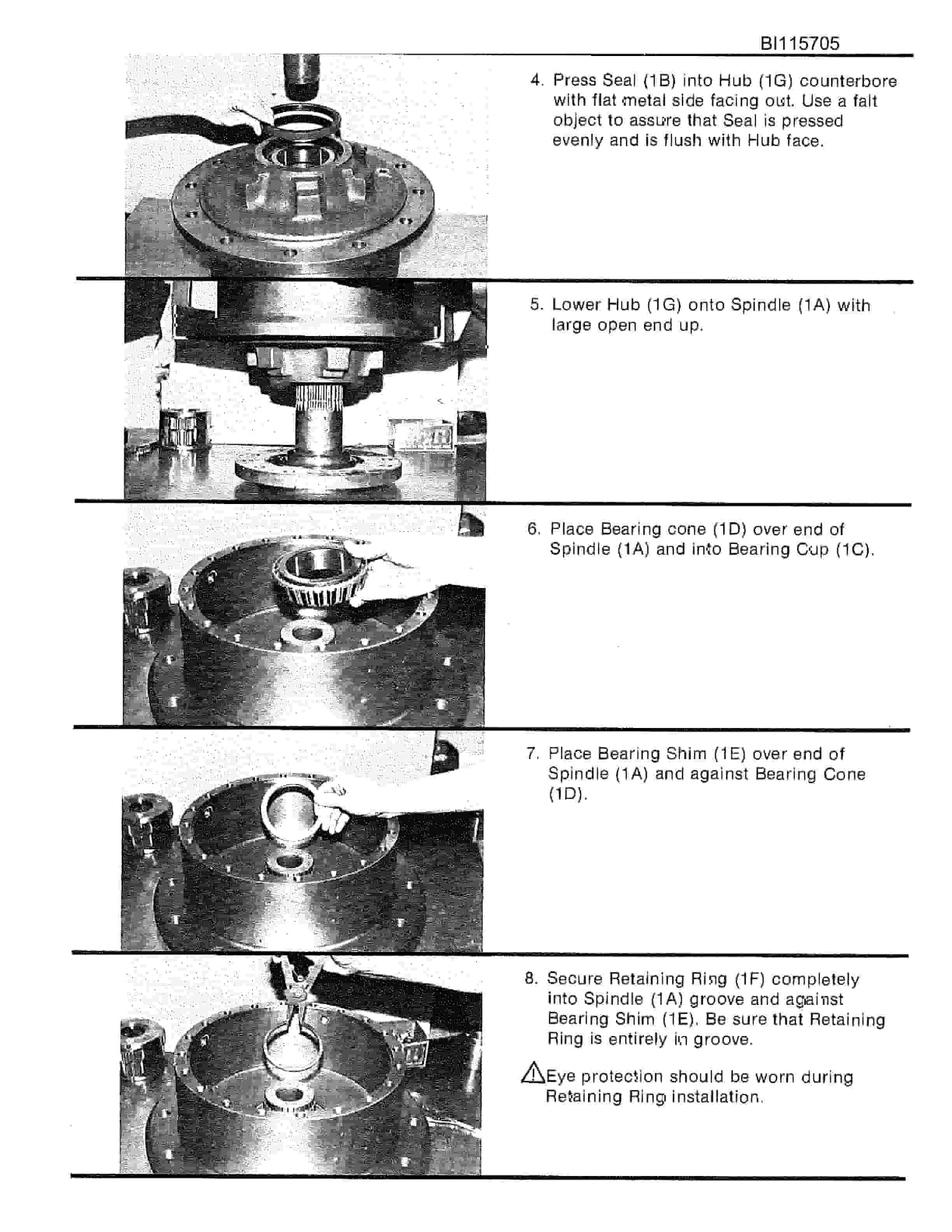 Bucyrus SCH3500BV Hydra-Trac All-Hydraulic Drilling Package Parts Catalog BI115705-5