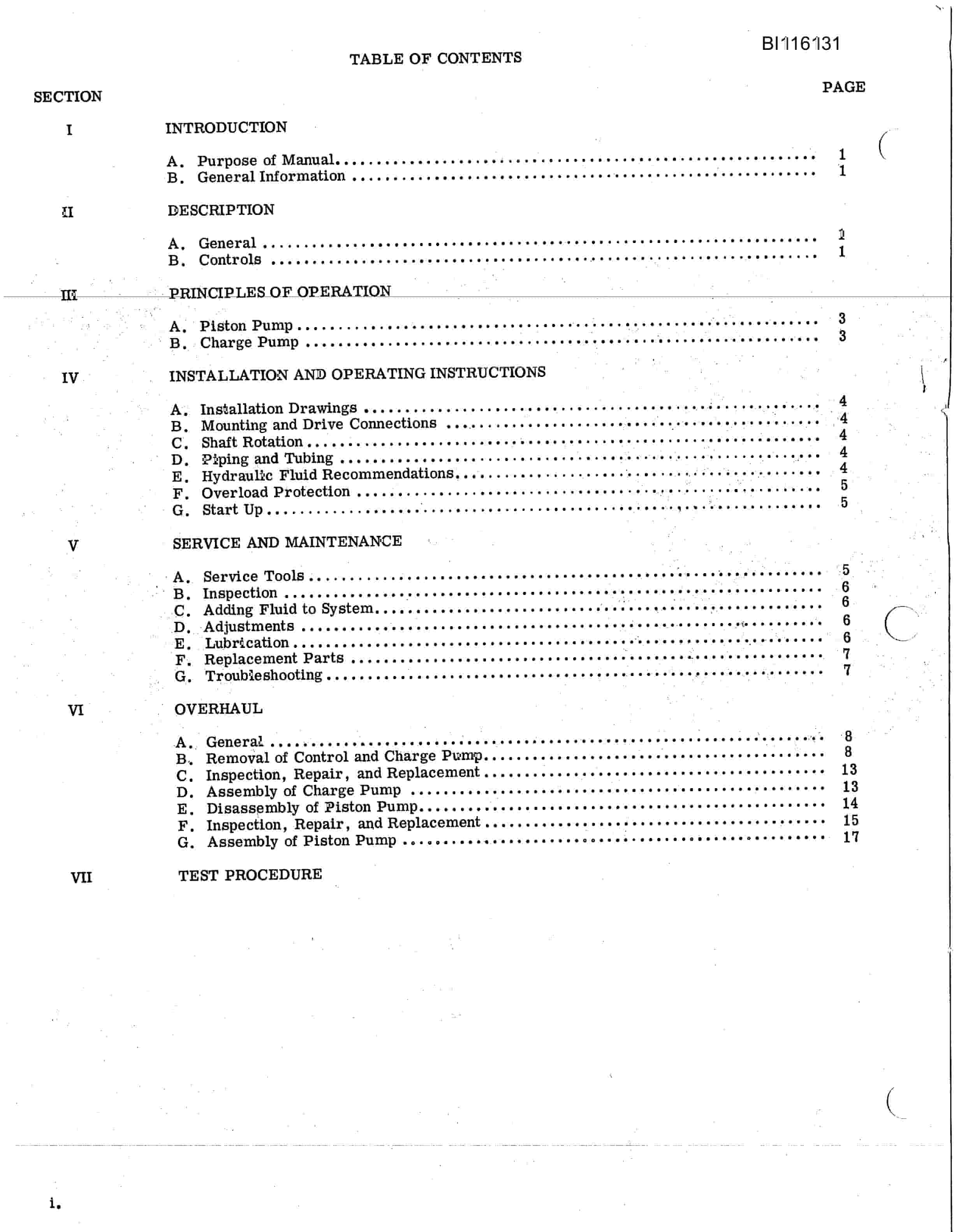 Bucyrus SCH3500BV Hydra-Trac Technical Manual BI116131-2