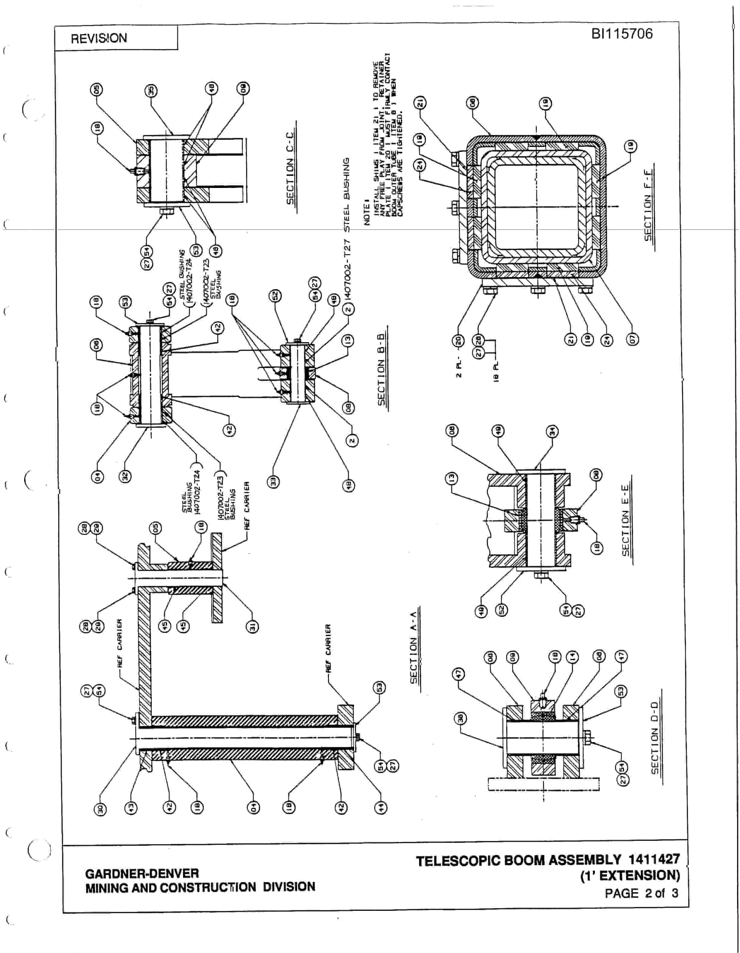 Bucyrus SCH3500BV Parts Catalog BI115706-5