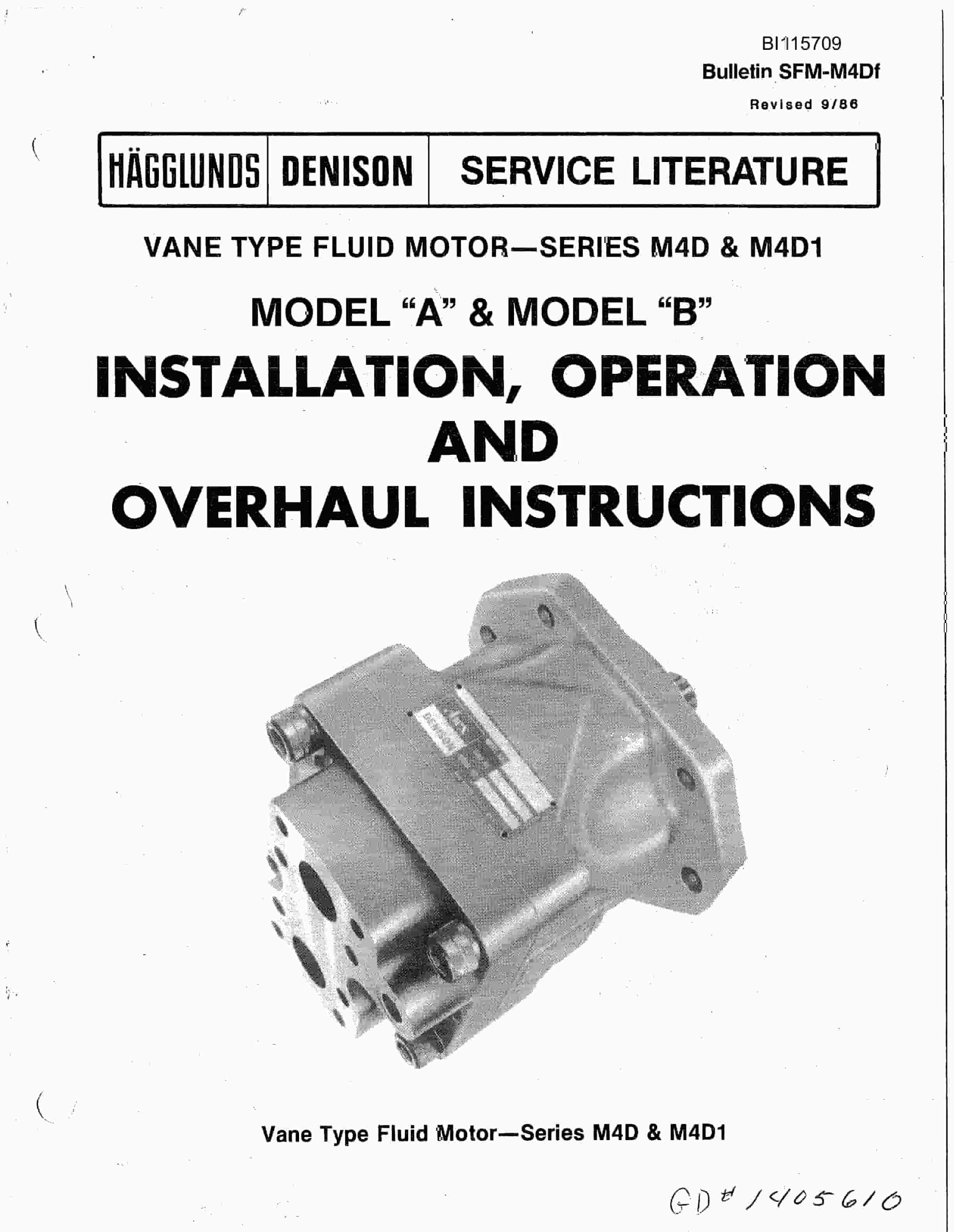 Bucyrus SCH3500BV1 Hydra-Trac Self Contained Hydraulic Track Drill Parts Catalog BI115709-5