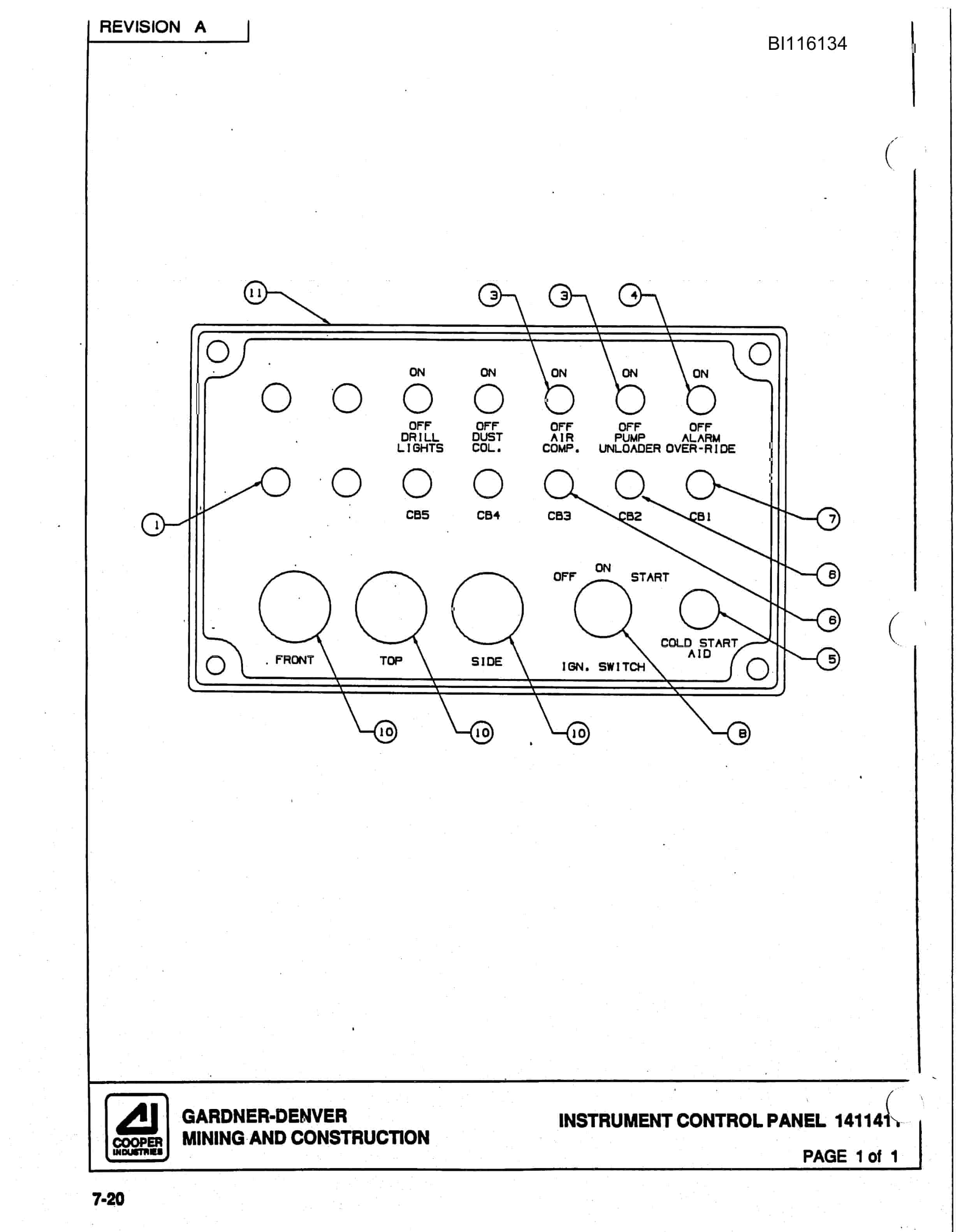 Bucyrus SCH3500BV1 Hydra-Trac Self Contained Hydraulic Track Drill Parts Catalog BI116134-2