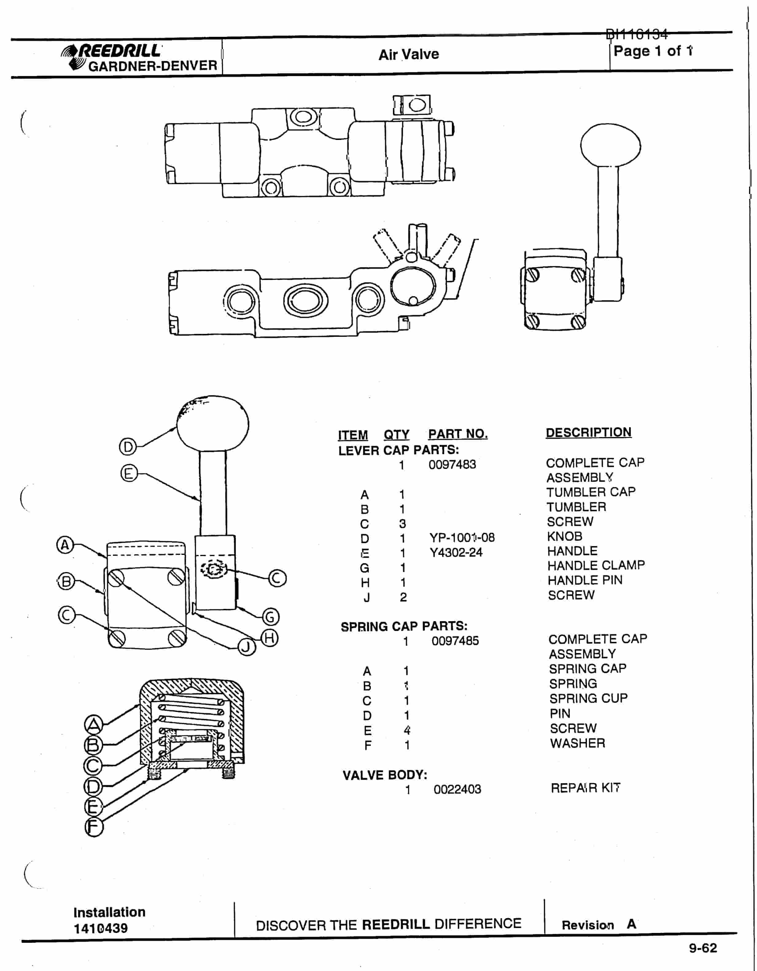 Bucyrus SCH3500BV1 Hydra-Trac Self Contained Hydraulic Track Drill Parts Catalog BI116134-5