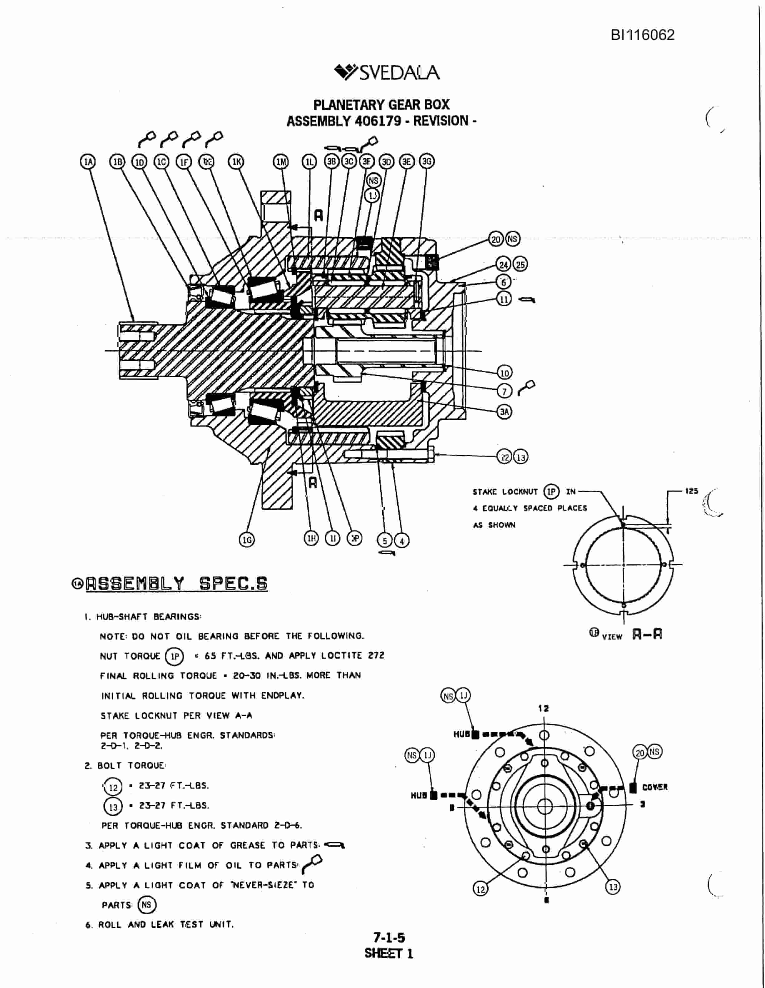 Bucyrus SCH5000 Hydra-Trac Hydraulic Track Drill Parts Catalog BI116062-2