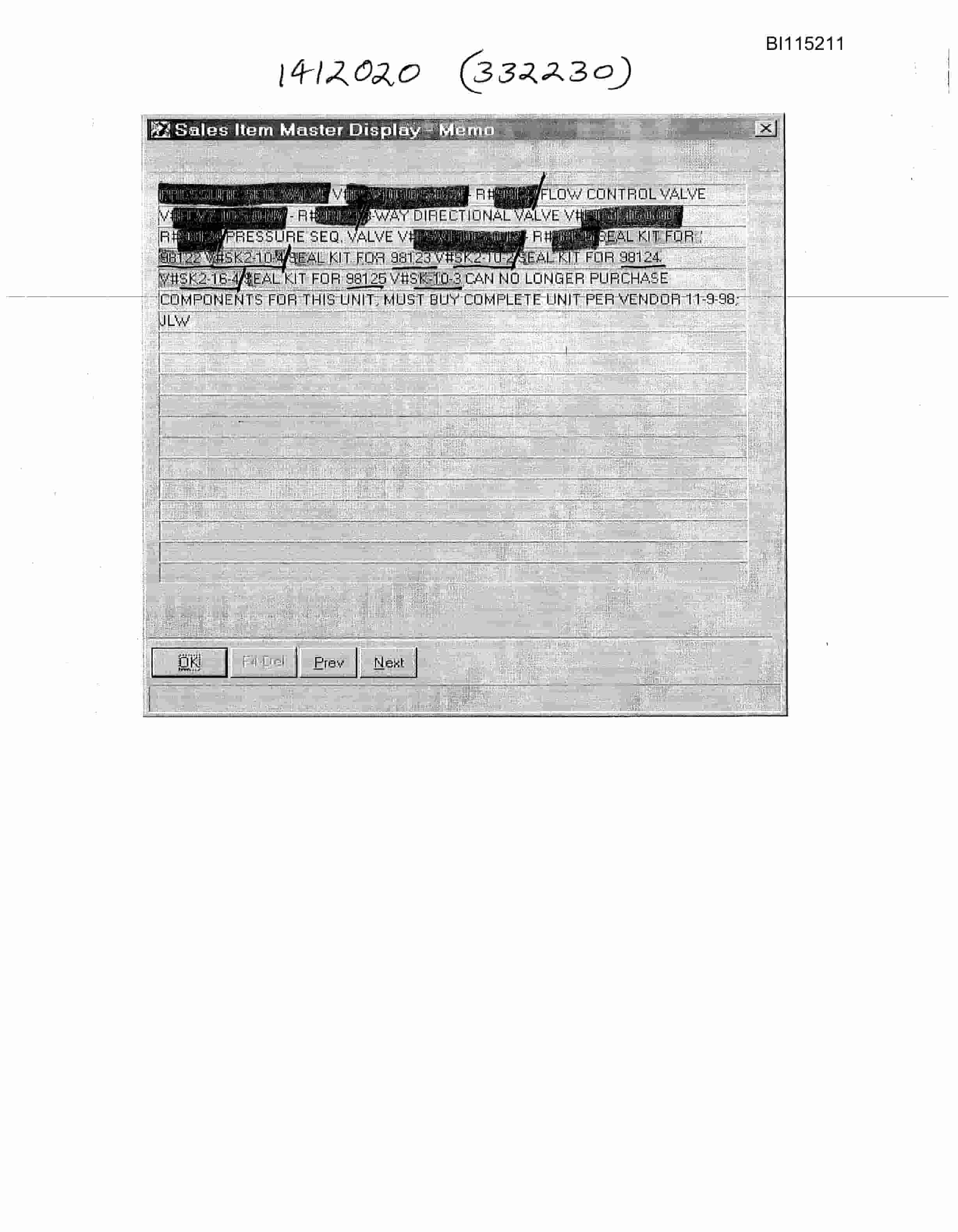 Bucyrus SCH5000 Hydra-Trac Parts Catalog BI115211-2