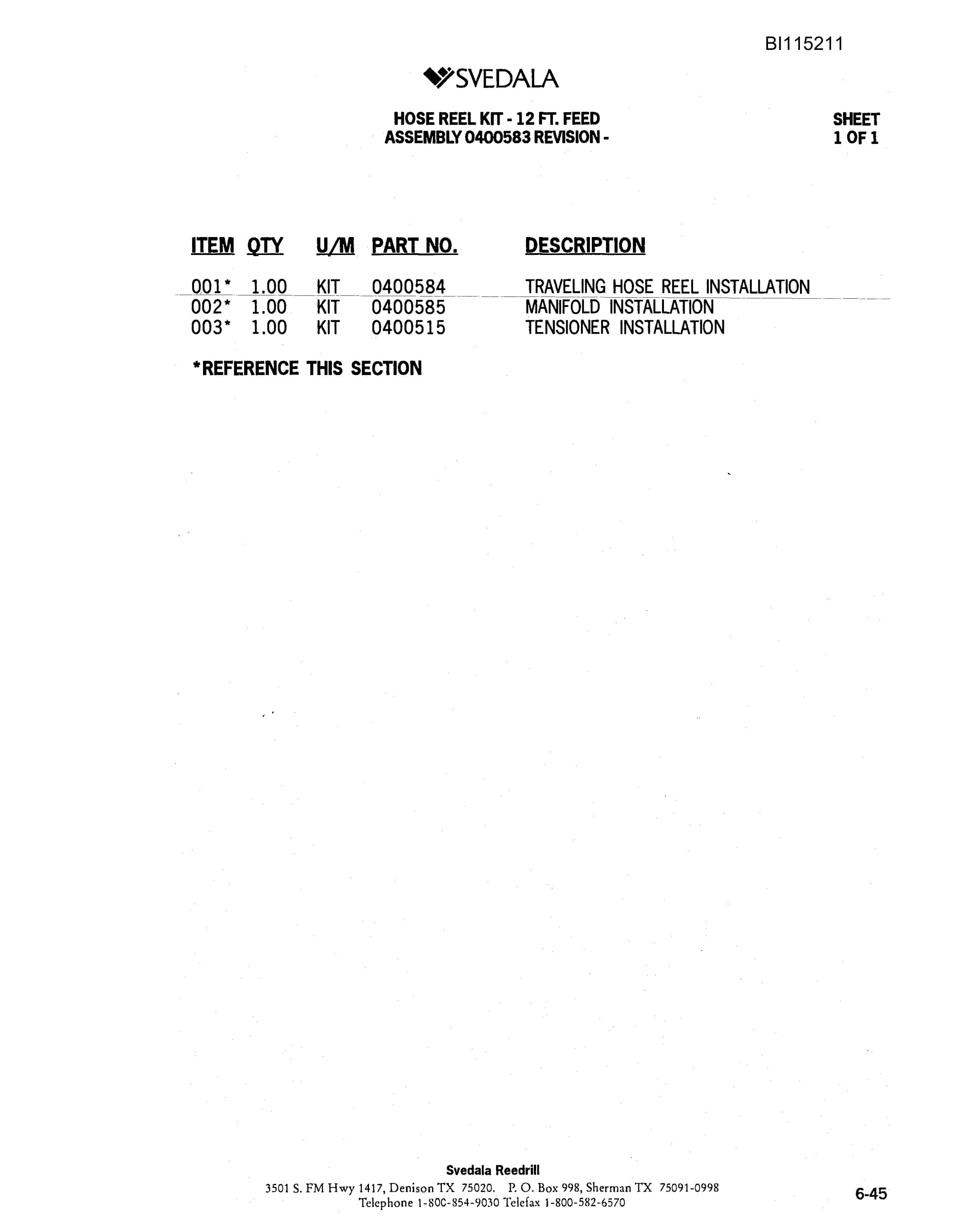 Bucyrus SCH5000 Hydra-Trac Parts Catalog BI115211-3