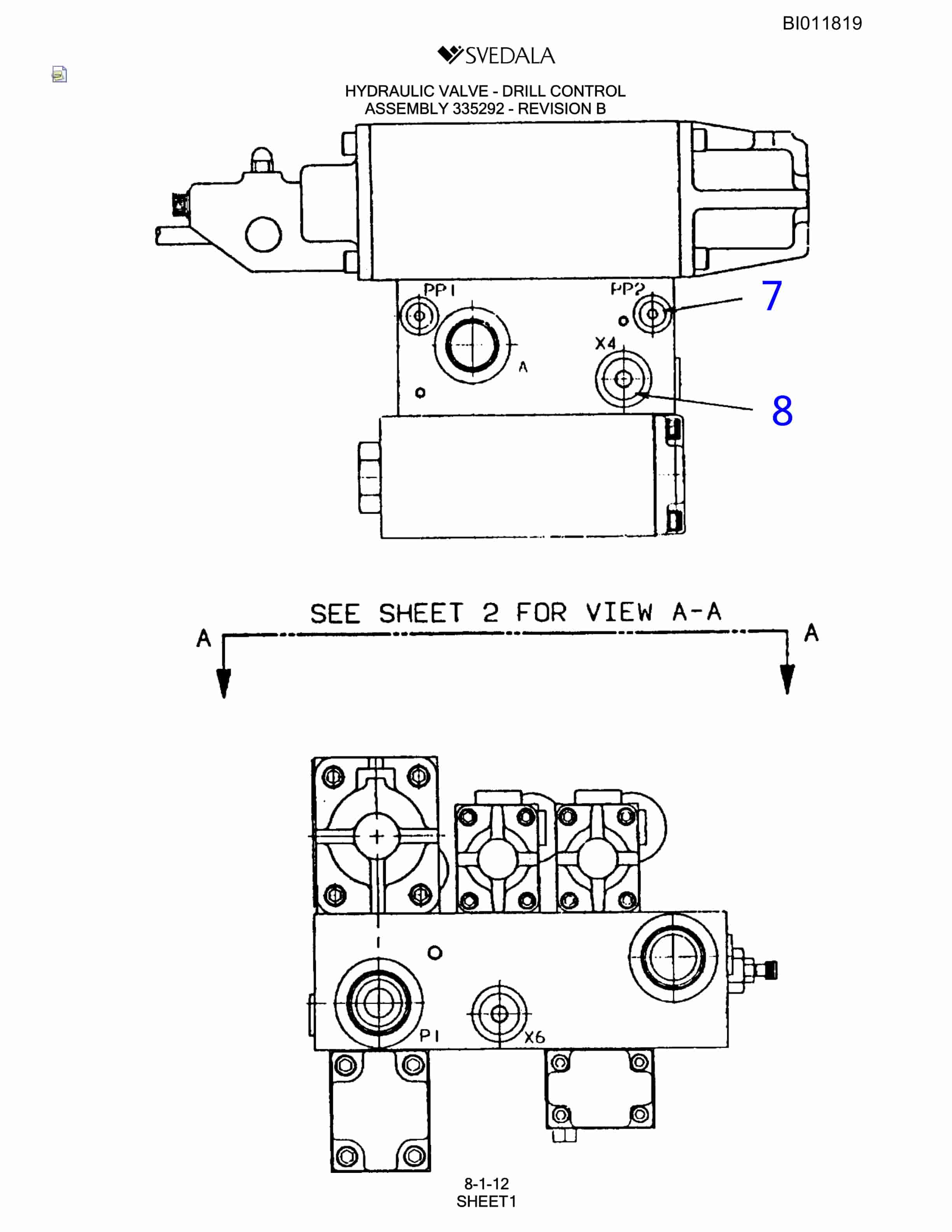 Bucyrus SCH5000 Hydraulic Track Drill Parts Catalog BI011819-3
