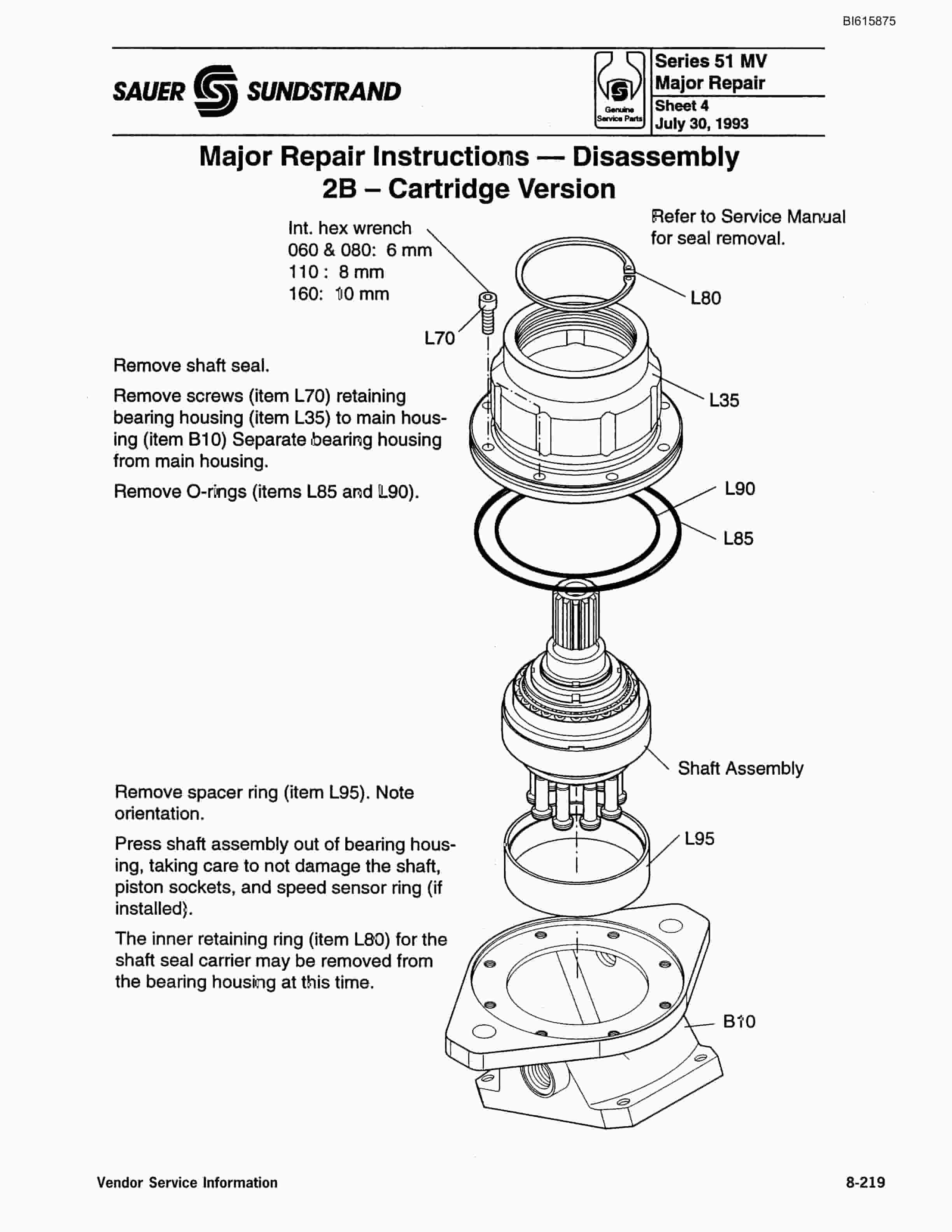Bucyrus SCH5000 Hydraulic Track Drill Service Manual BI615875 3 Bucyrus SCH5000 Hydraulic Track Drill Service Manual BI615875 - Image 3
