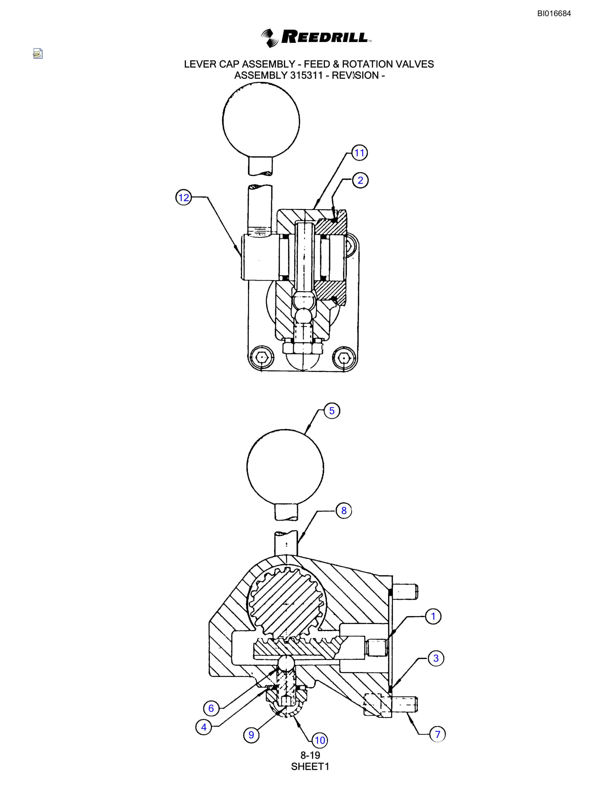Bucyrus SCH5000 Parts Catalog BI016684-3