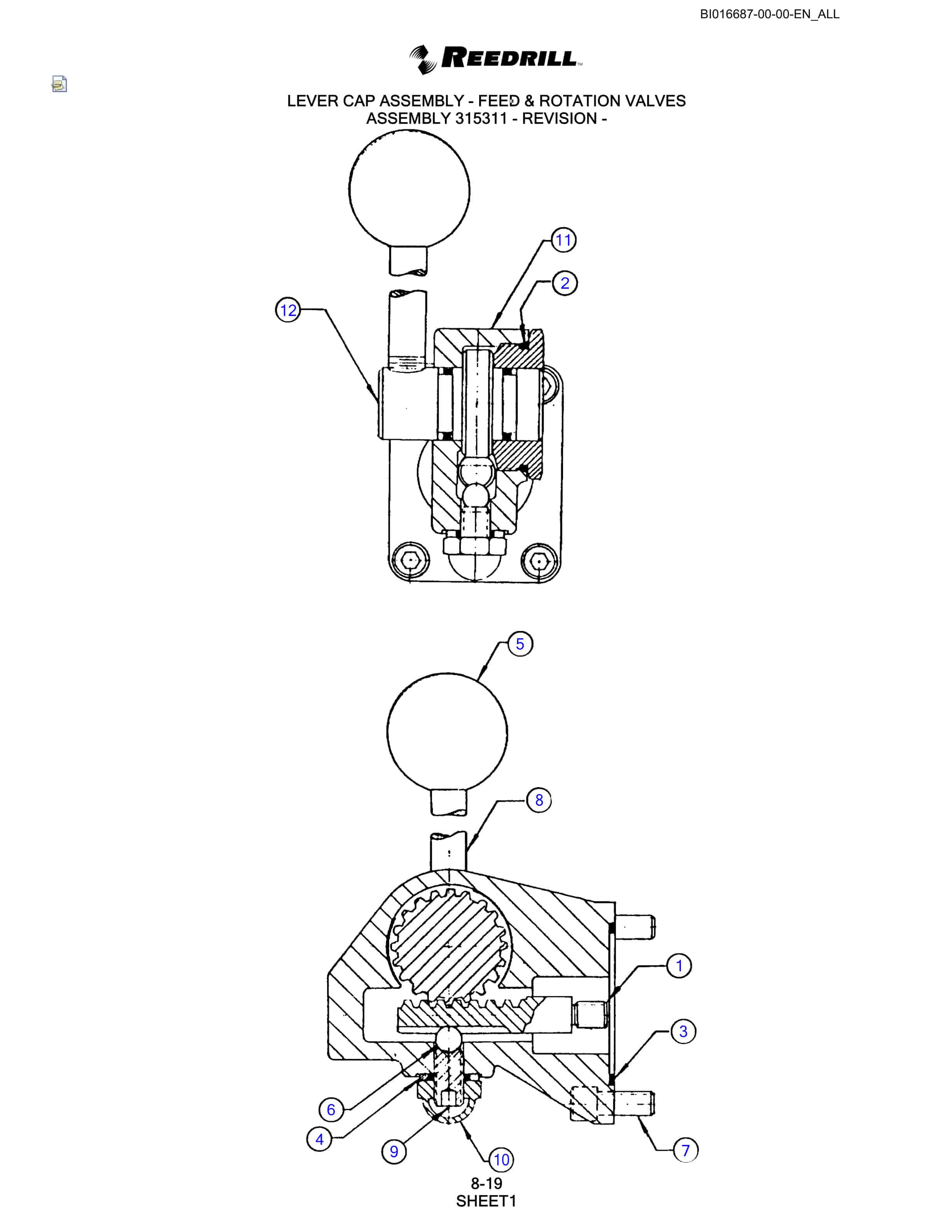 Bucyrus SCH5000 Parts Catalog BI016687-3