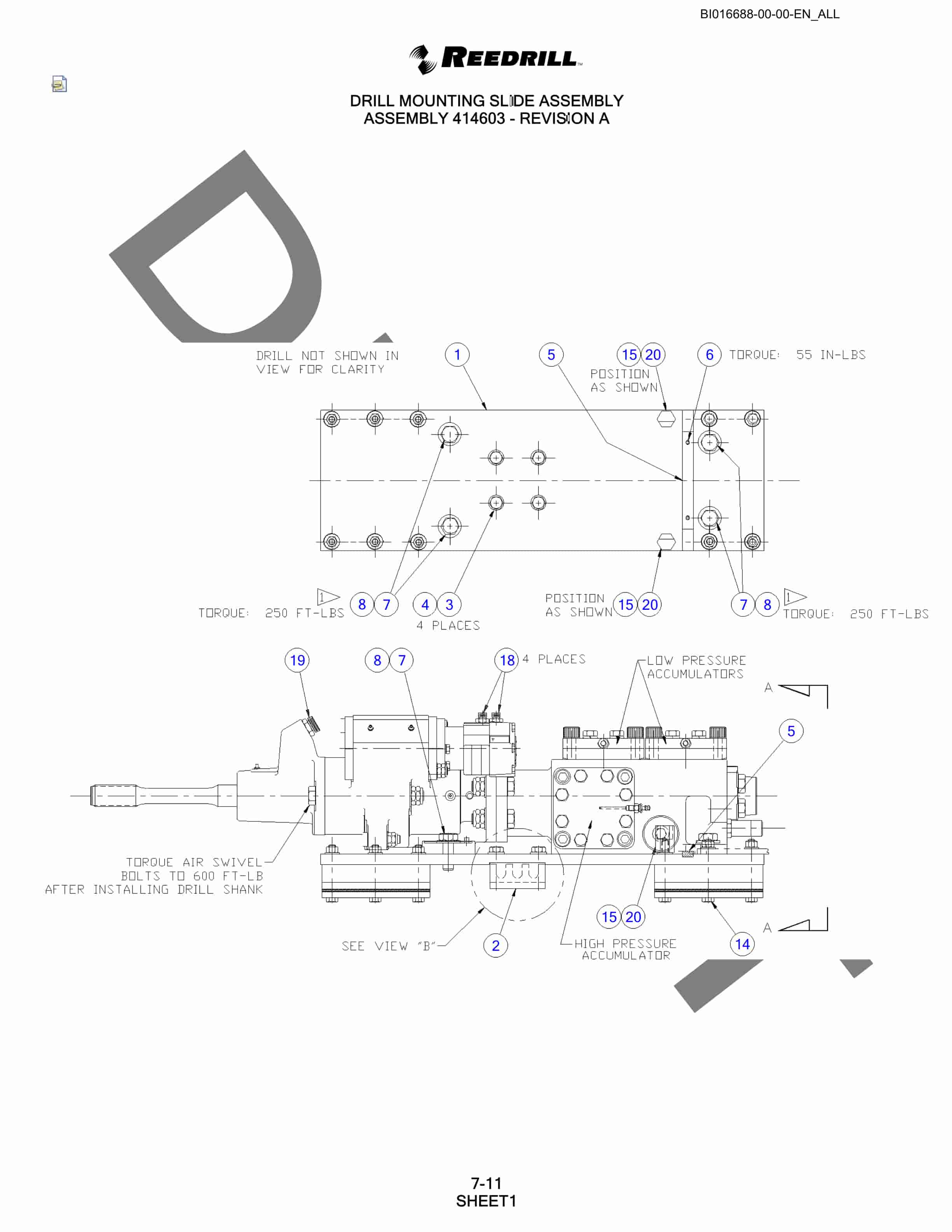 Bucyrus SCH5000 Parts Catalog BI016688-2