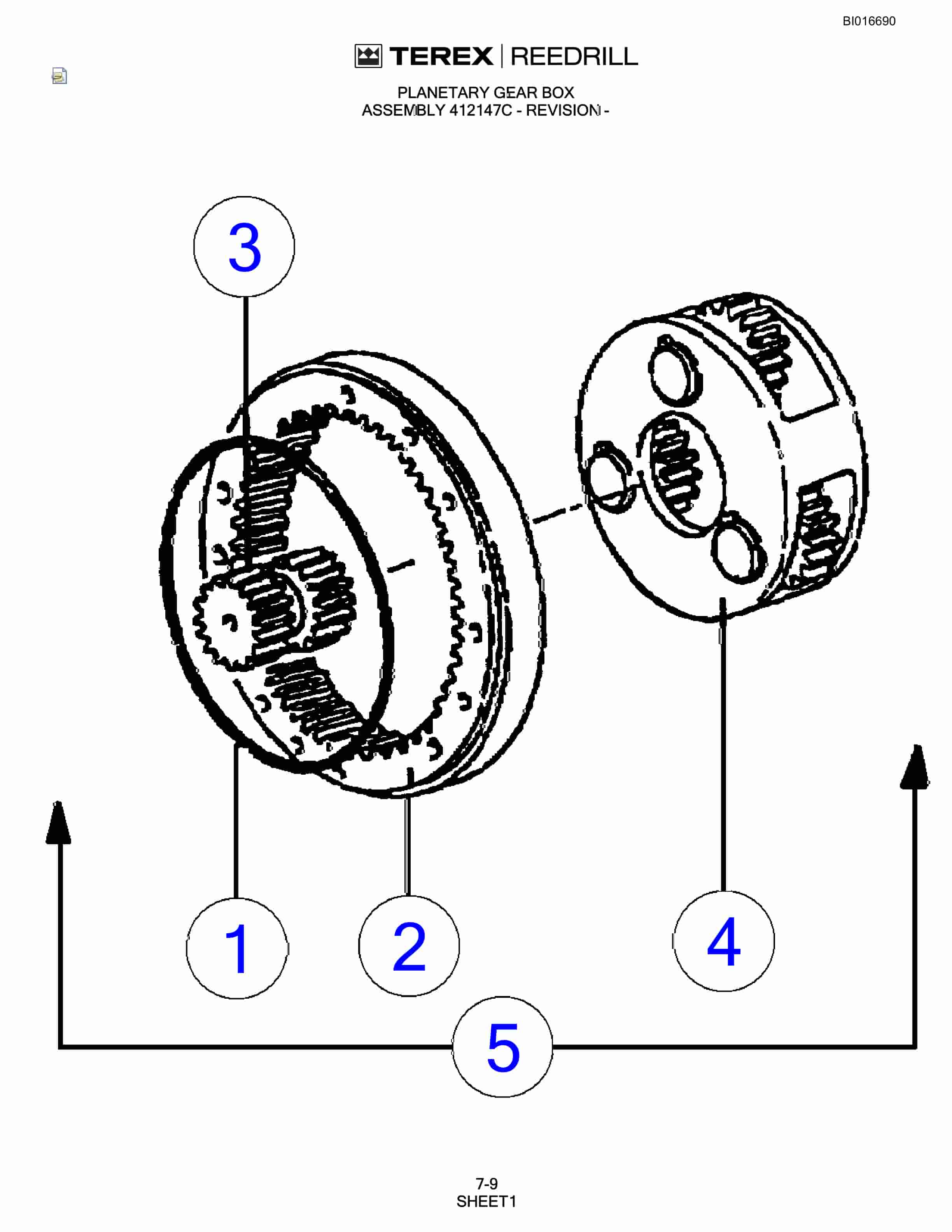 Bucyrus SCH5000 Parts Catalog BI016690-2